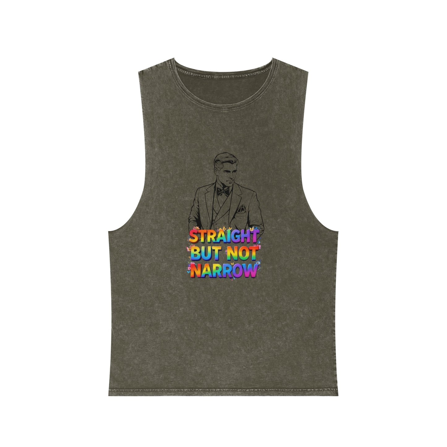 Straight But Not Narrow Stonewash Tank Top - Unisex Pride Apparel