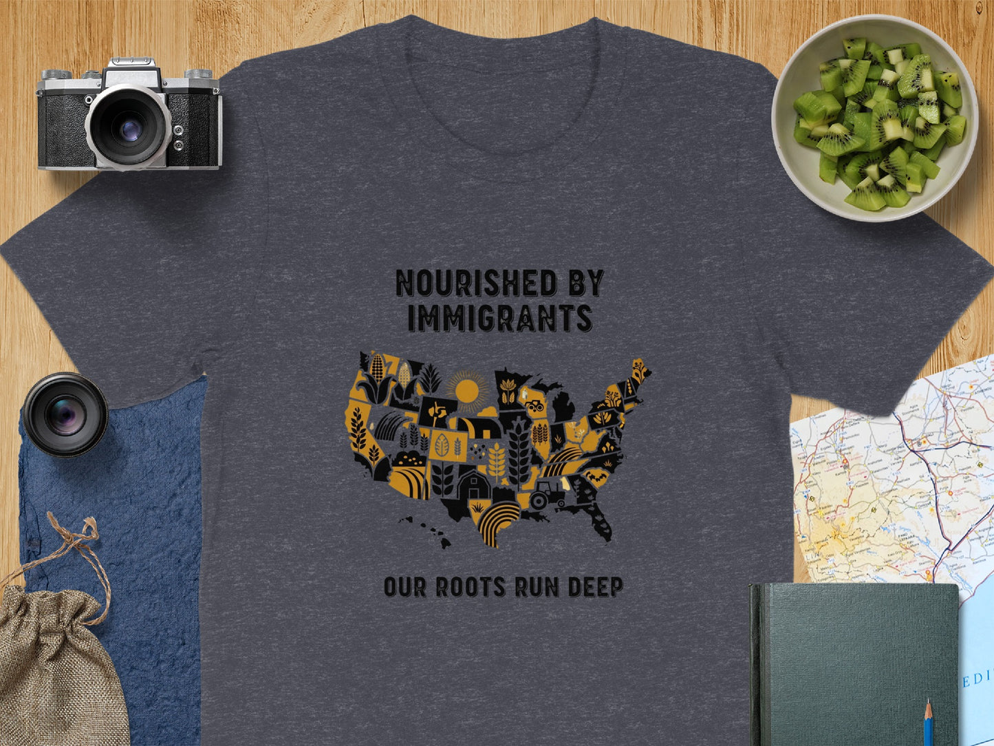 Nourished By Immigrants Our Roots Run Deep T-shirt product