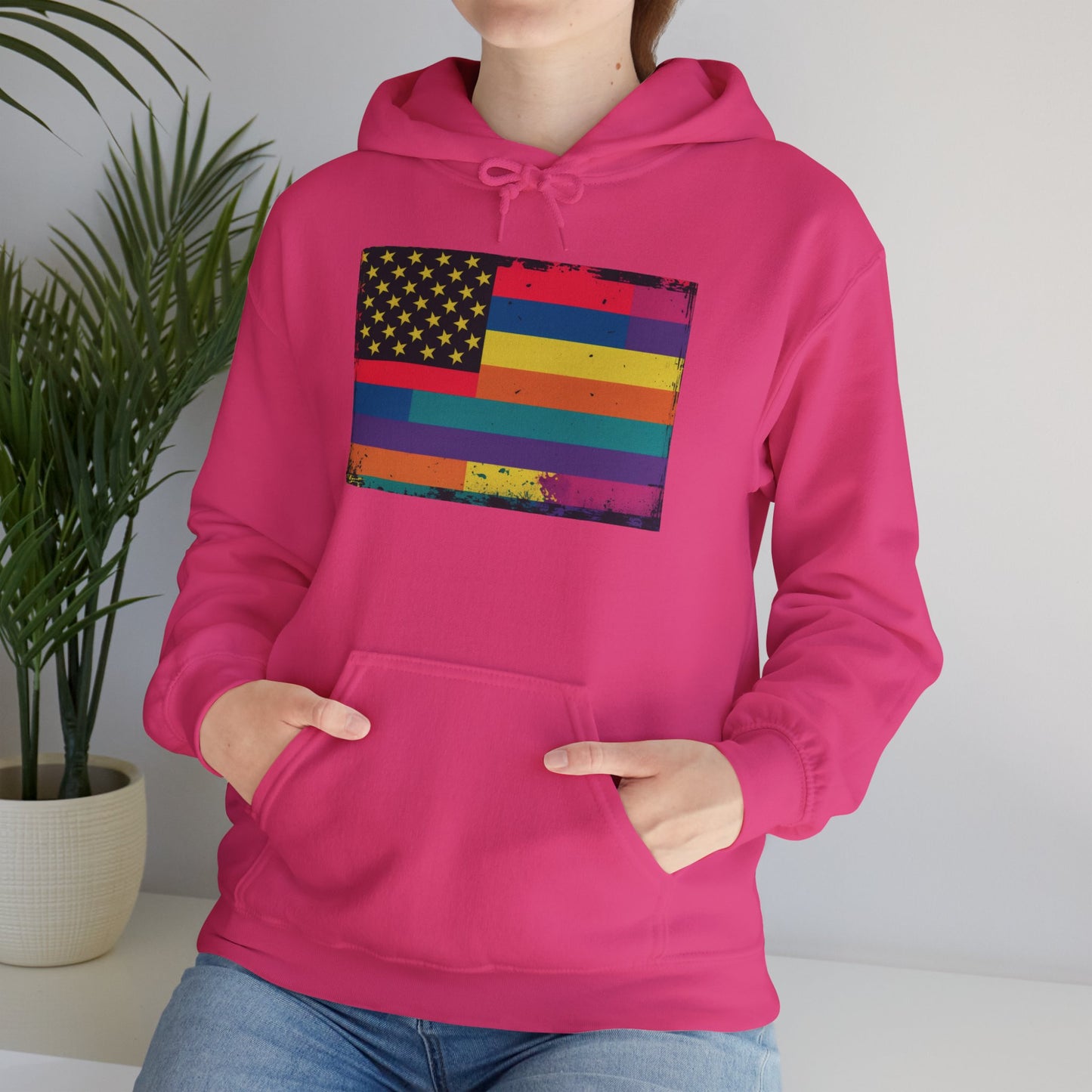 pride hoodie Pride & Patriotism Hoodie | Unisex Heavy Blend™ Sweatshirt