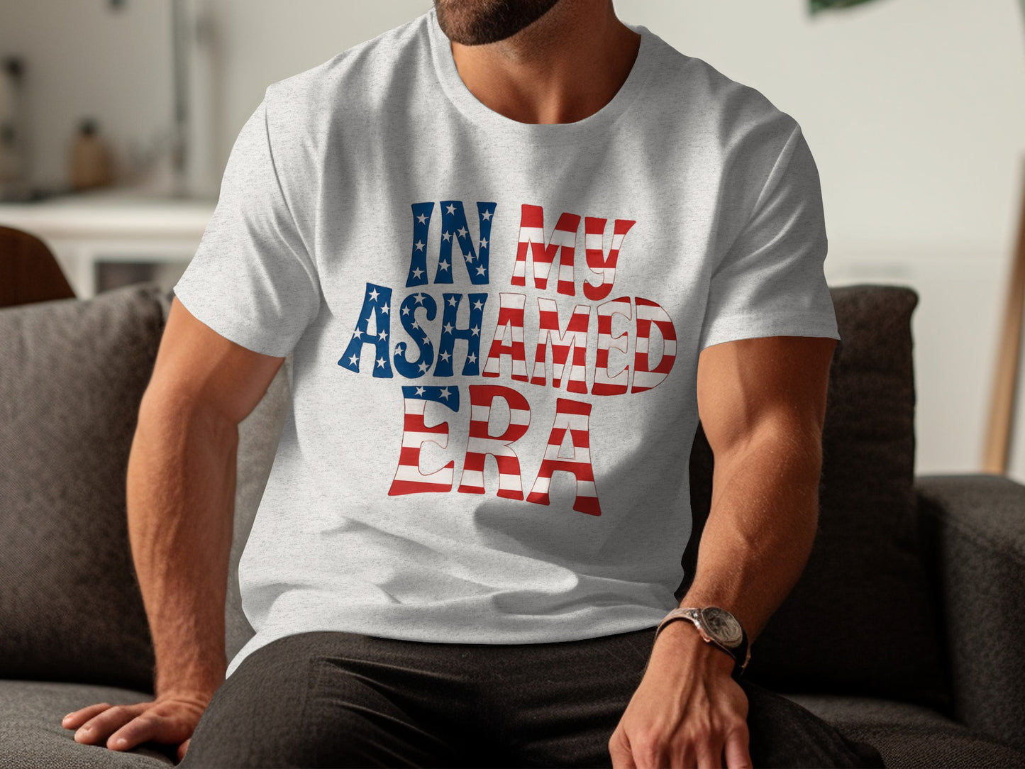In My Ashamed Era American Flag Design T-Shirt product