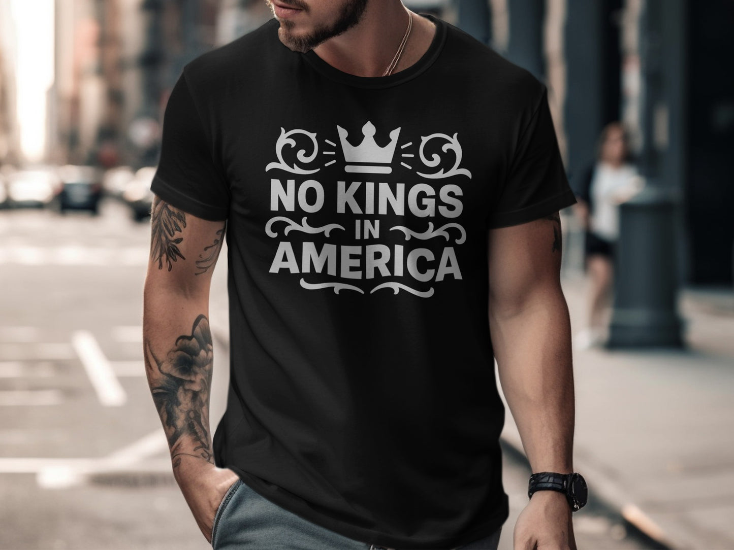 No Kings in America Graphic Tee product type