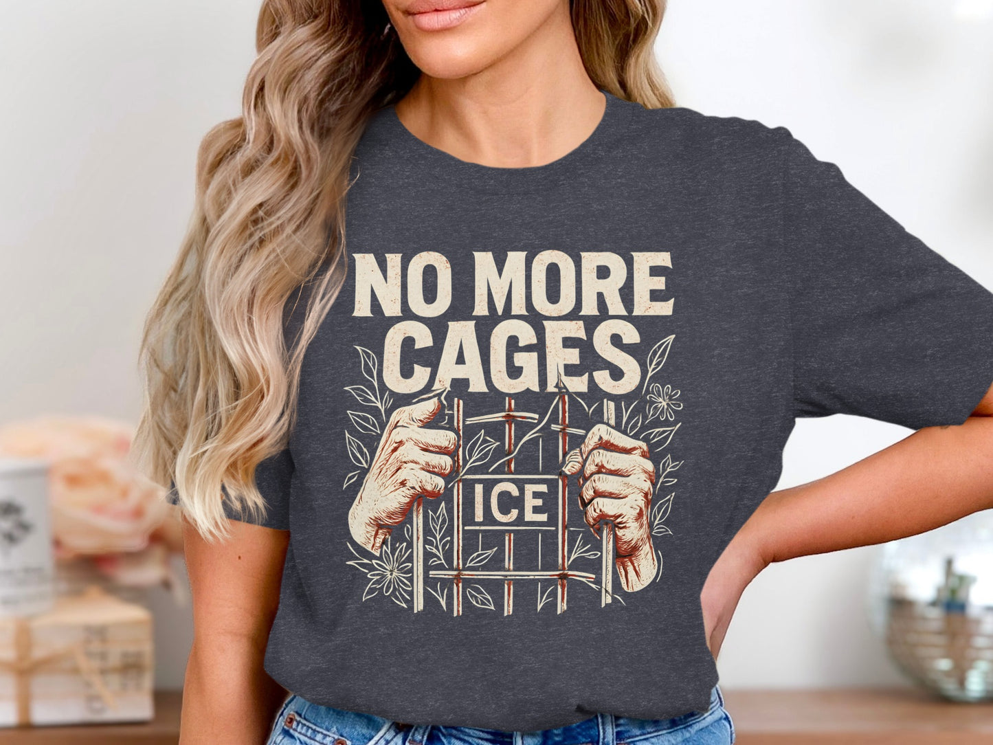 No More Cages Hands Gripping Bars ICE Shirt product type