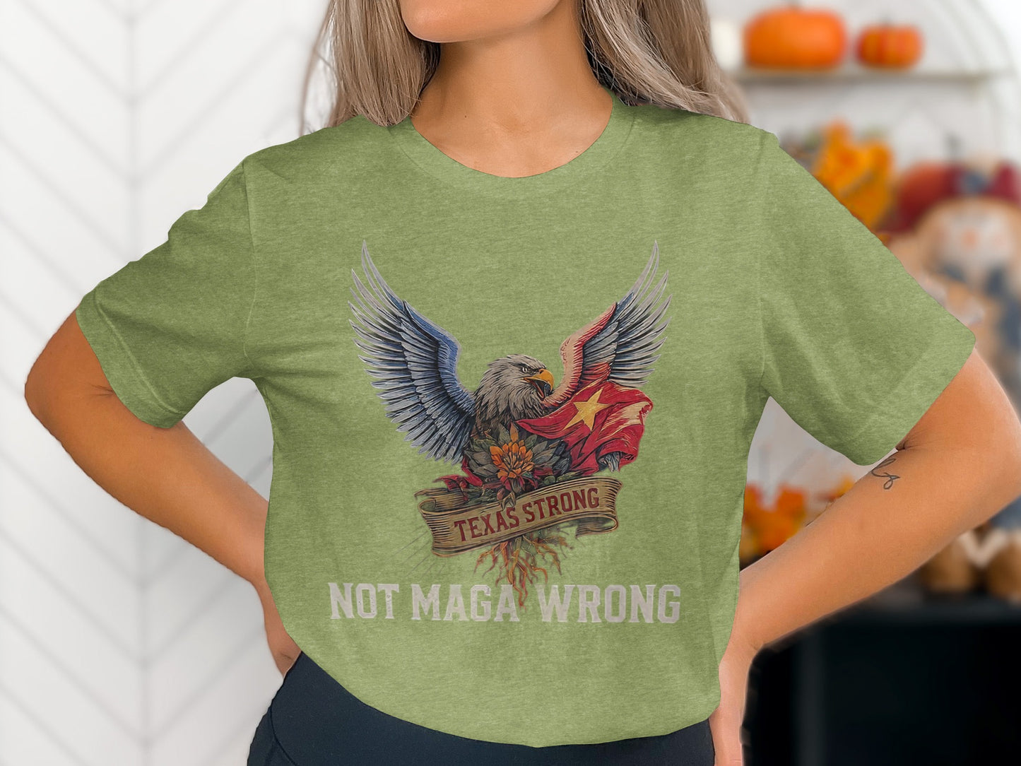 Texas Strong Eagle Design Patriotic Statement Product