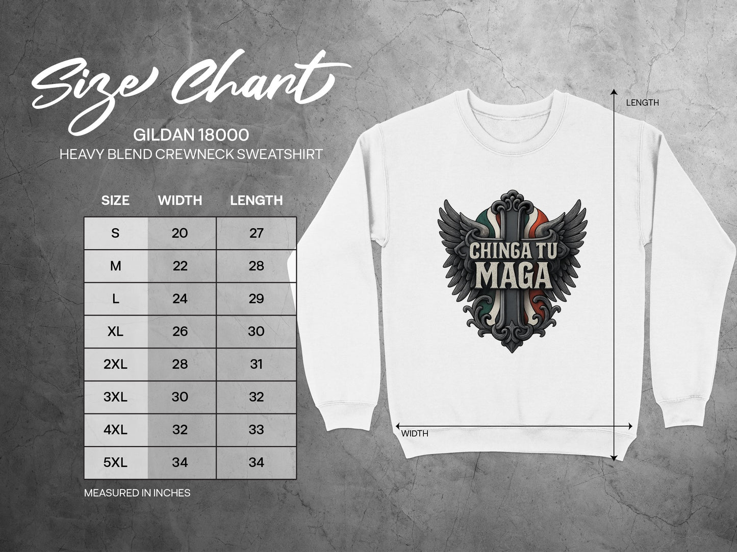 Chinga Tu Maga Eagle Graphic Crewneck Sweatshirt product