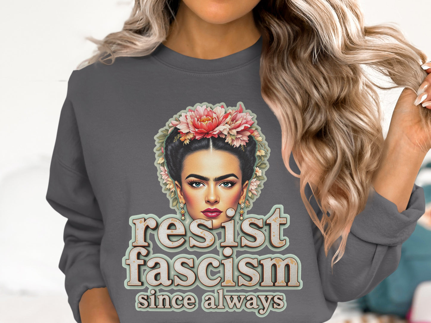Stylish Resist Fascism Since Always Sweatshirt Fashion