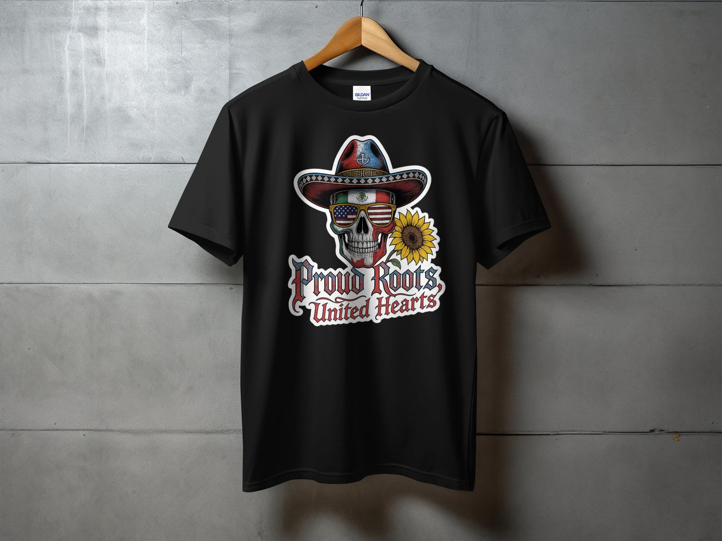 Skull with Sunglasses and Hat Graphic T-shirt product