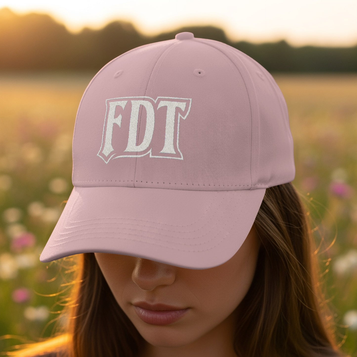 Stylish FDT Embroidered Pink Cap Trendy Headwear product