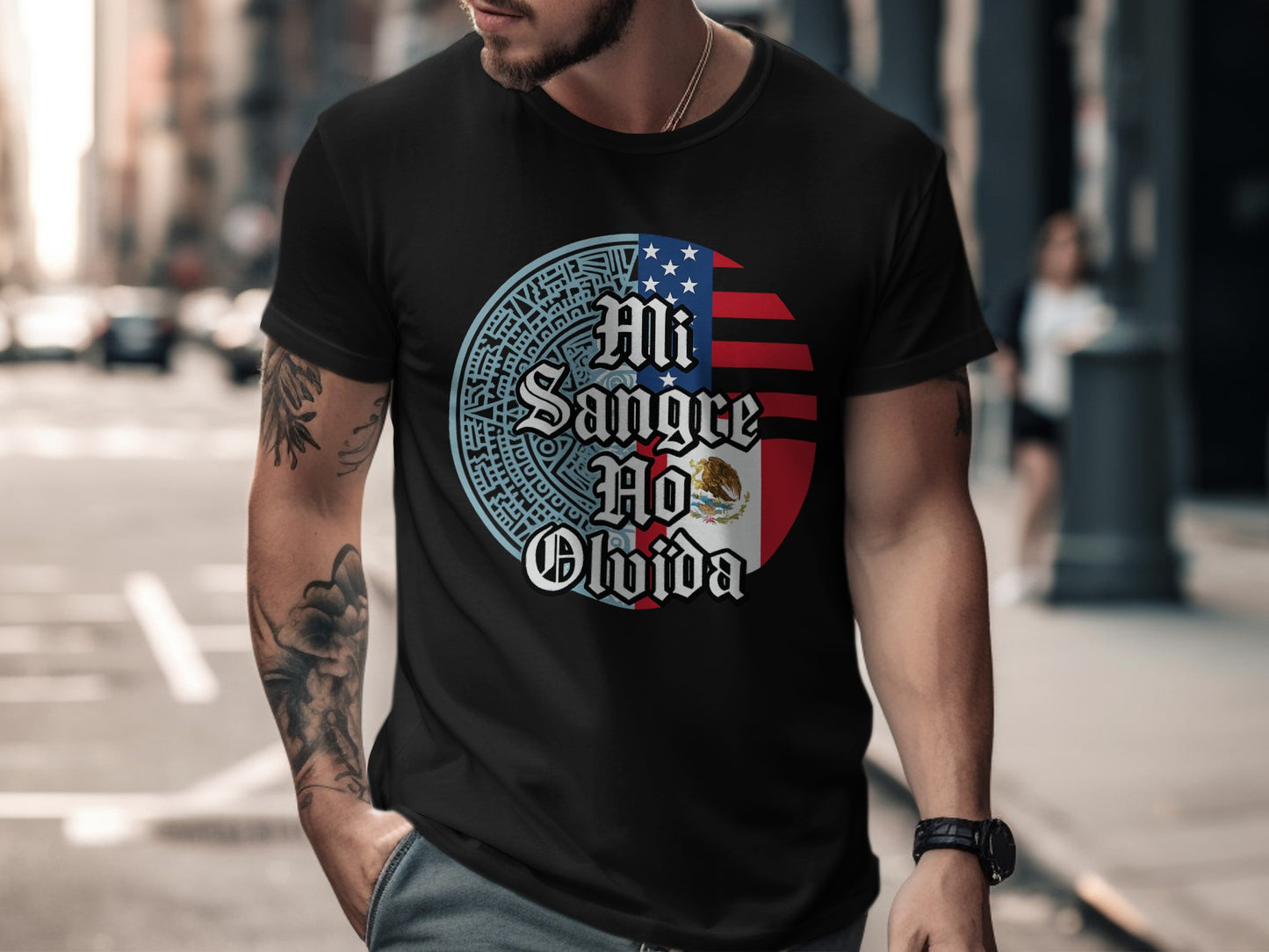 Mi Sangre No Olvida Patriotic Flag T-Shirt product