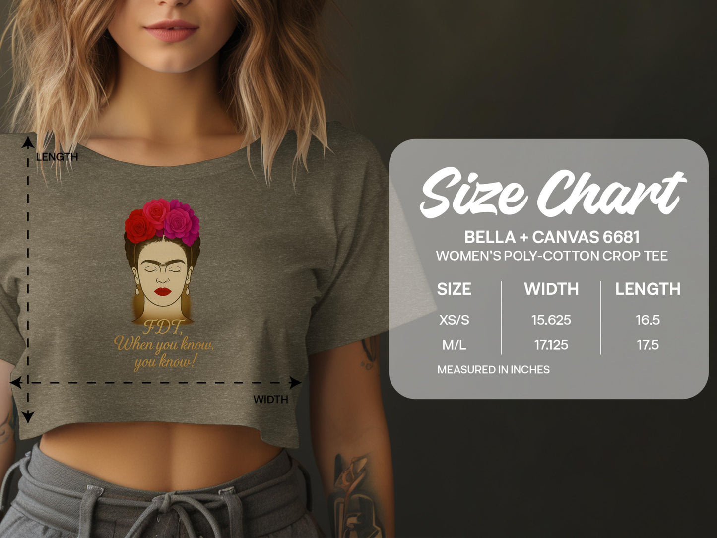 Frida Kahlo Graphic Women's Crop Tee product type