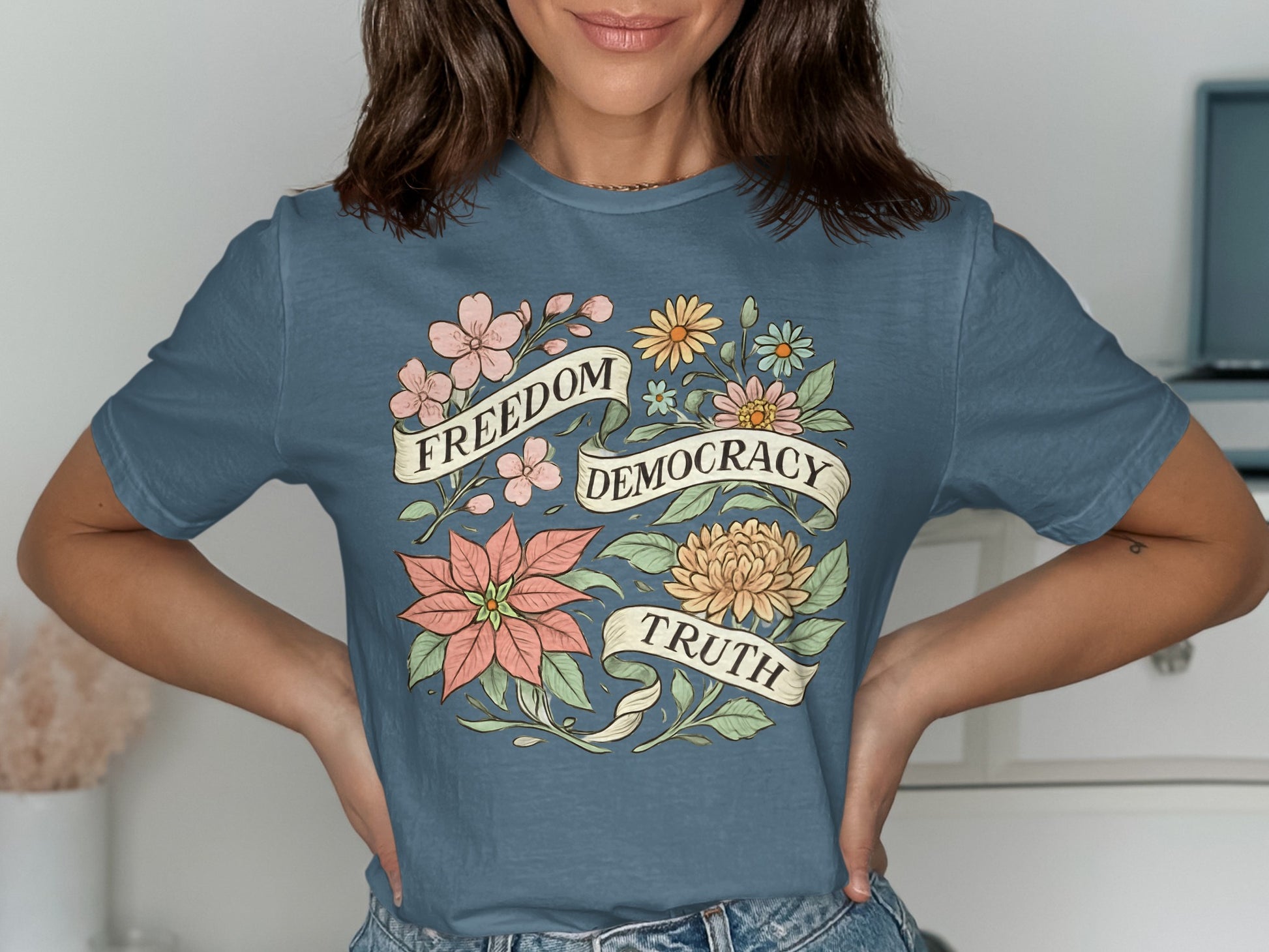 Freedom Democracy Truth Floral Artistic product type