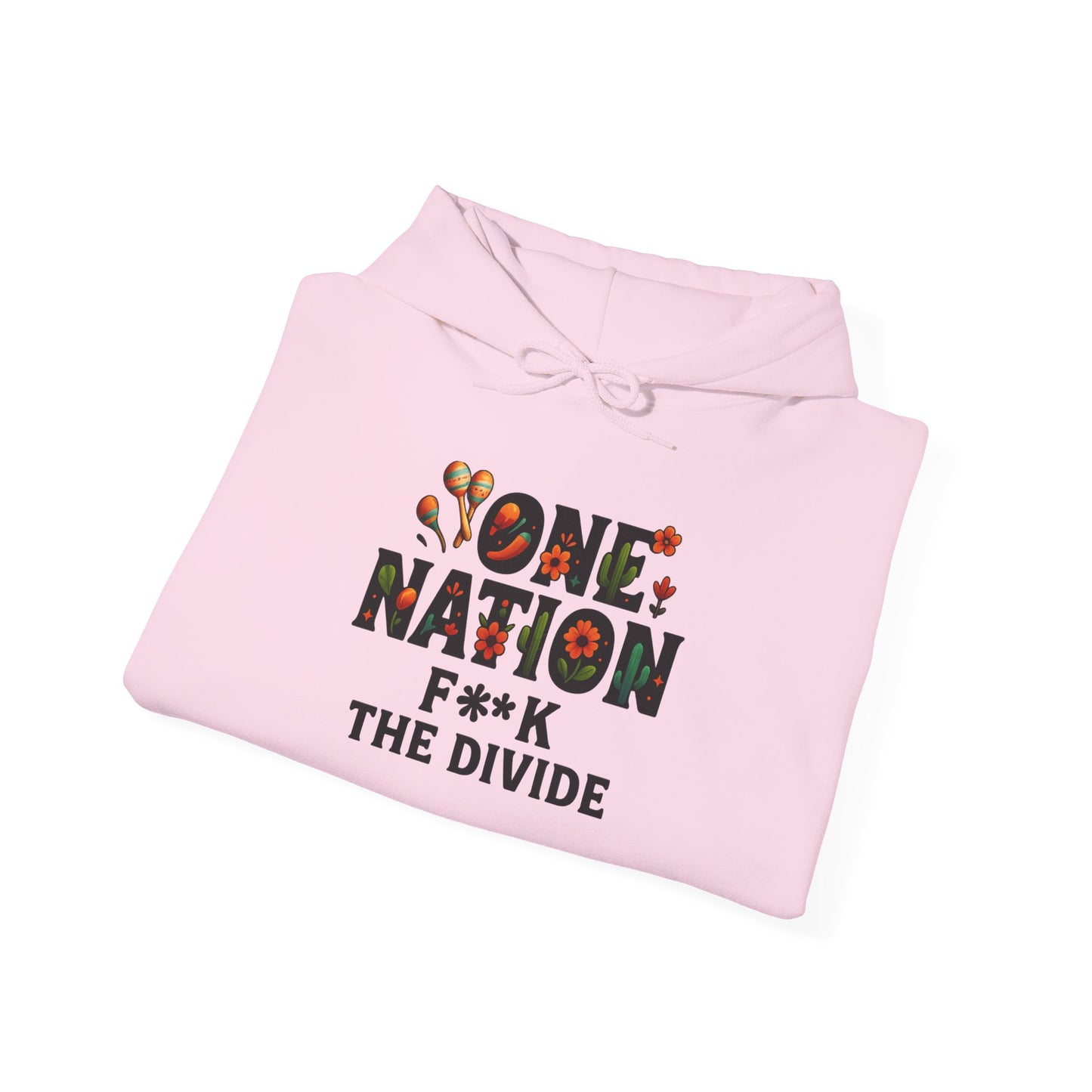 Pride hoodie One Nation Unisex Hoodie - F**k The Divide - Comfortable Heavy Blend Sweatshirt