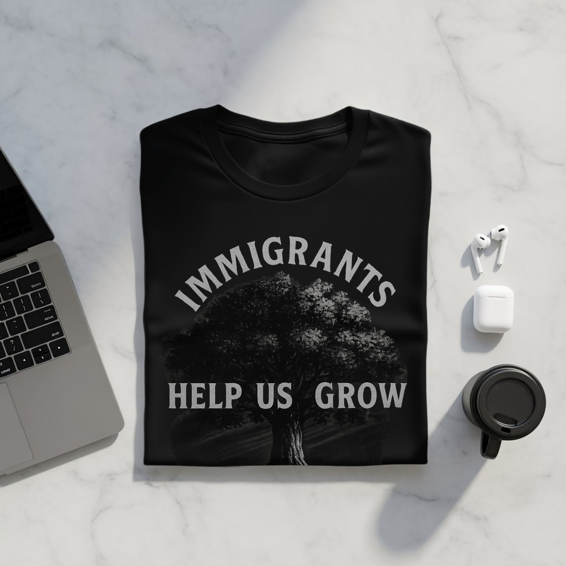 Immigrants Help Us Grow Tree Printed Graphic Design product
