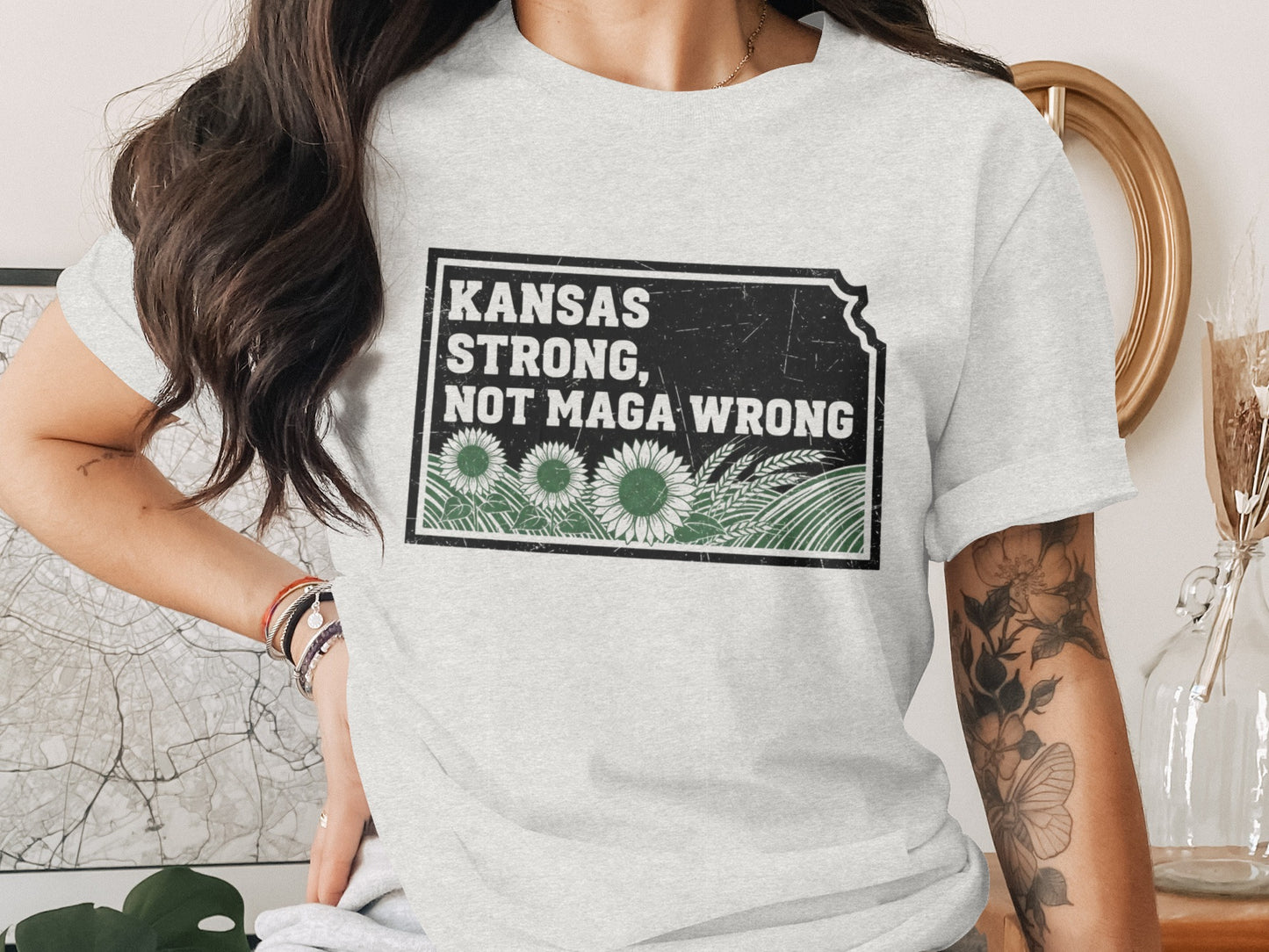 Kansas Strong Not MAGA Wrong Graphic T-shirt product