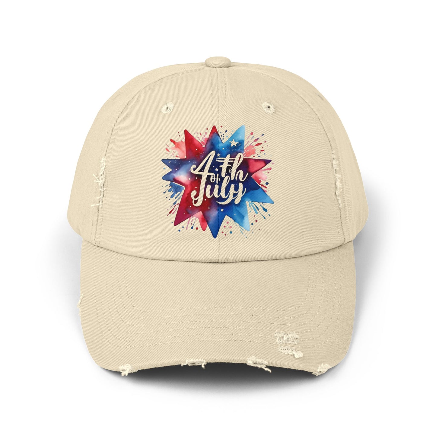 4th of July Unisex Distressed Cap - Celebratory Style for Summer Adventures