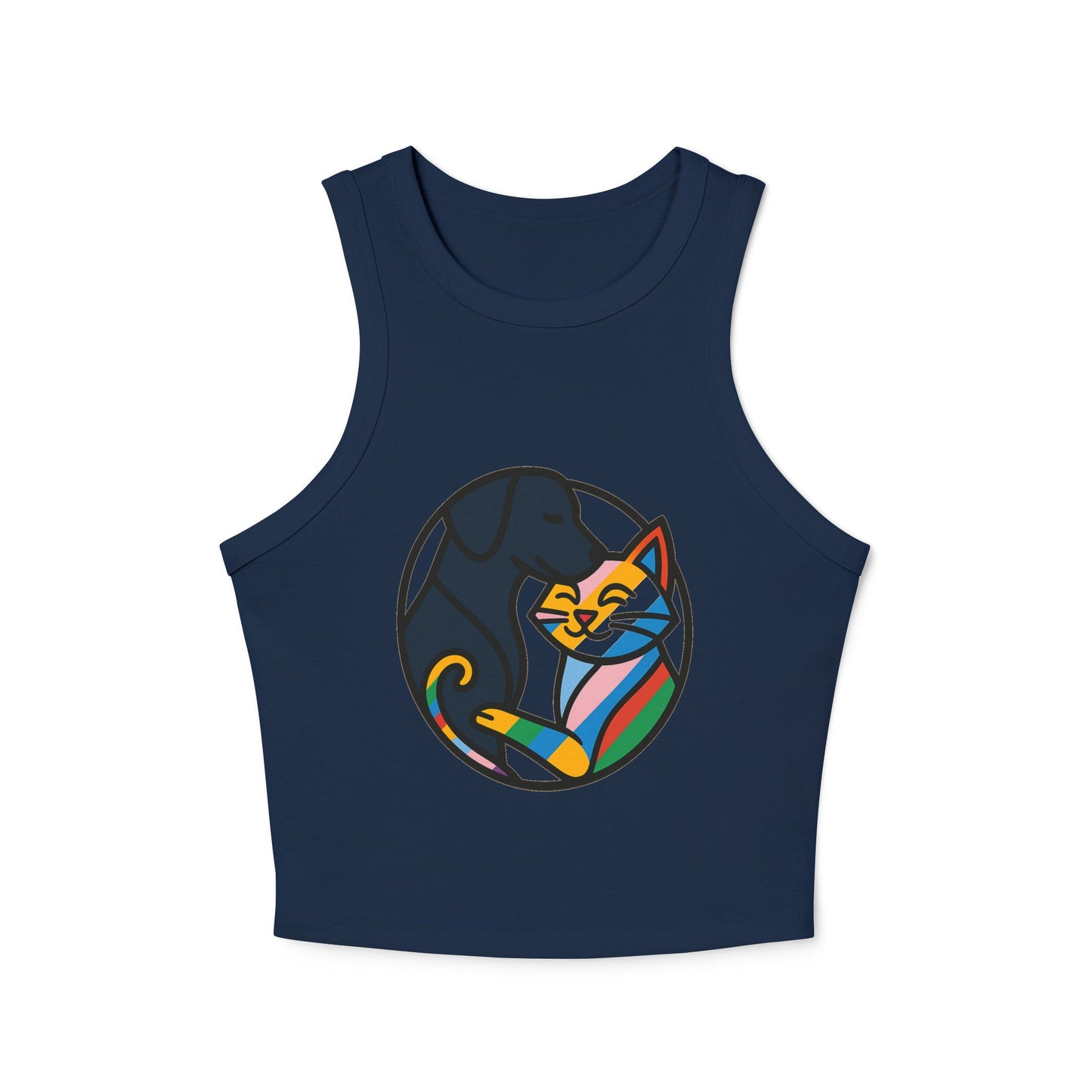 Pride tank top Cozy Cat and Dog Love Racer Tank Top for Pet Lovers