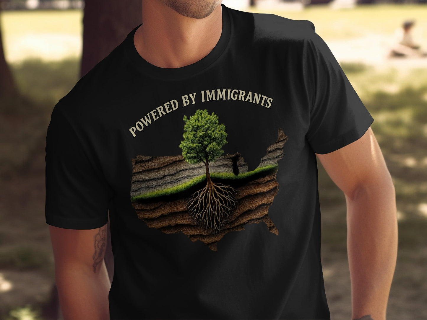 Powered by Immigrants Graphic T-Shirt product type