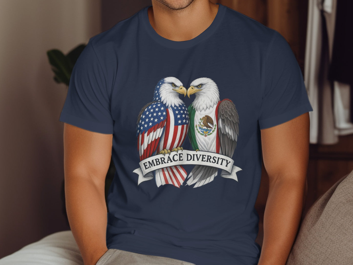 Embrace Diversity Patriotic Dual Eagles T-Shirt Product