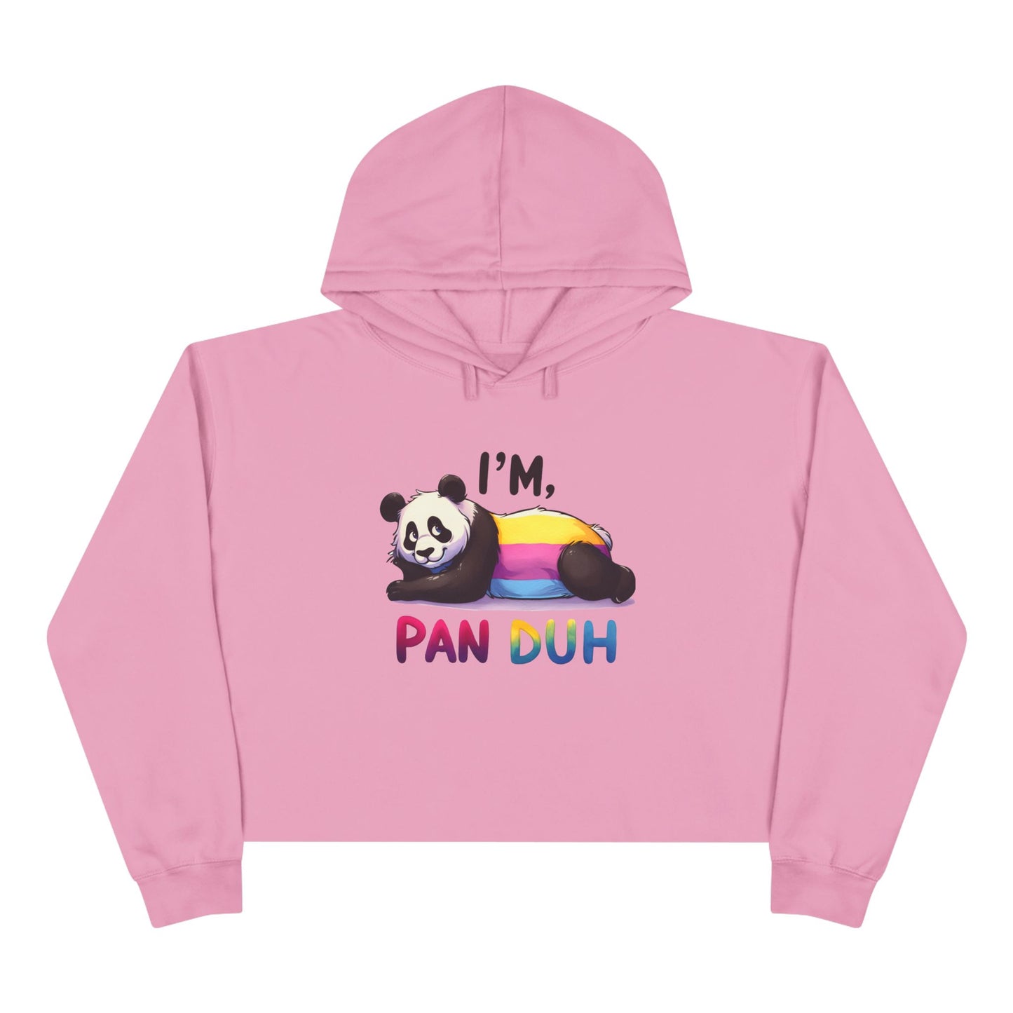 Pride Crop Hoodie Cute Panda| LGBTQ+ Apparel, Funny Sweatshirt, Casual Streetwear, Great for Gifts, Cozy Fashion
