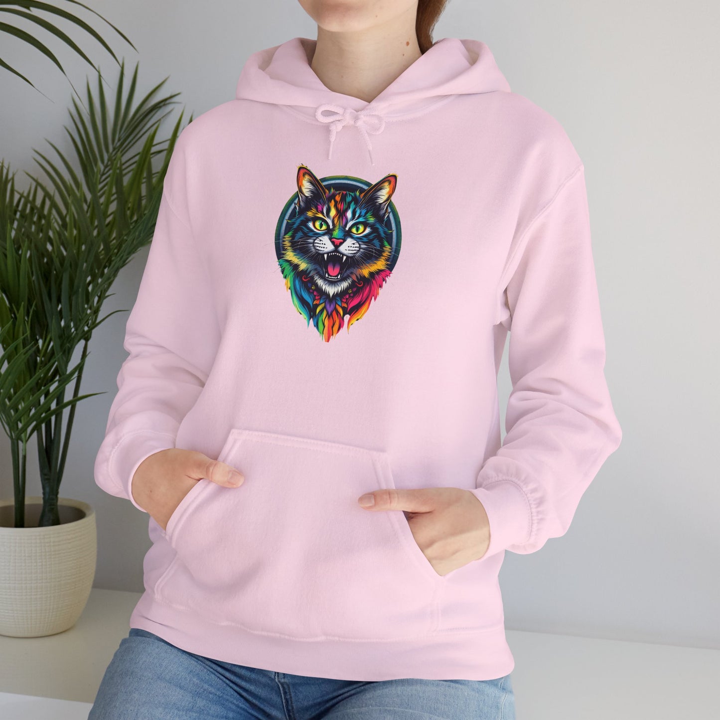 Pride hoodie Colorful Cat Design Unisex Hoodie – Cozy & Vibrant Sweatshirt for Animal Lovers