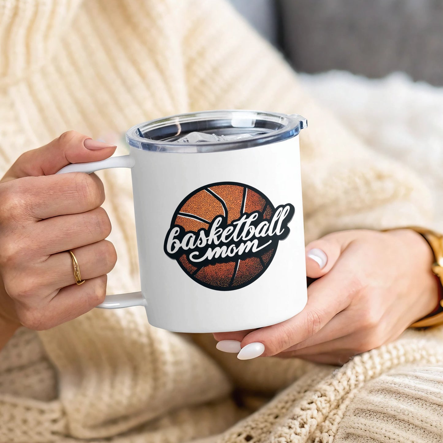 Basketball Mom Mug With Basketball Graphic Product Type