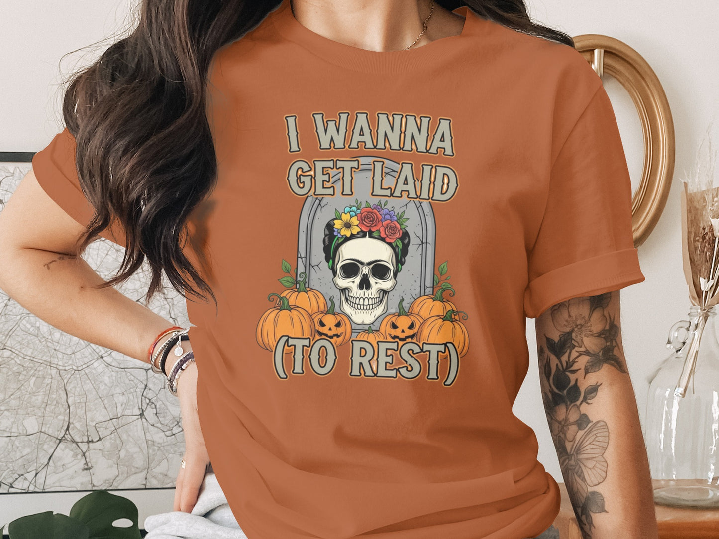 I Wanna Get Laid To Rest Halloween T-Shirt product