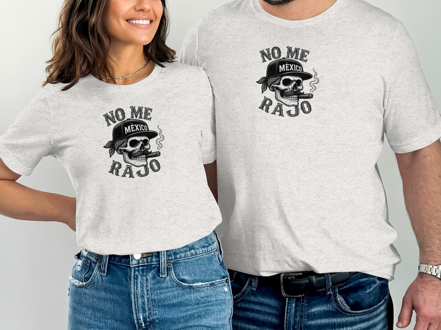 No Me Rajo Skull Design Mexico Graphic Tee shirt product type
