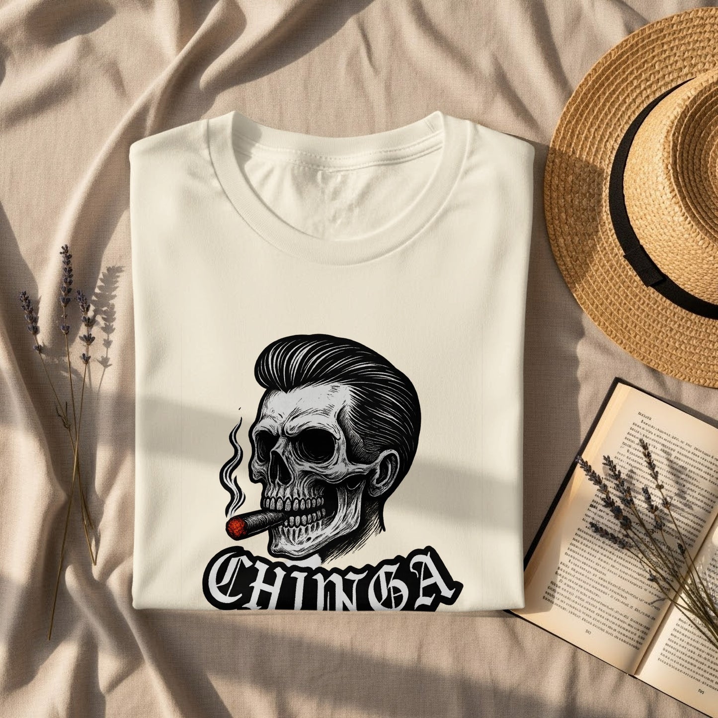 Stylish Skull Smoking T-Shirt Unique Design Clothing product type