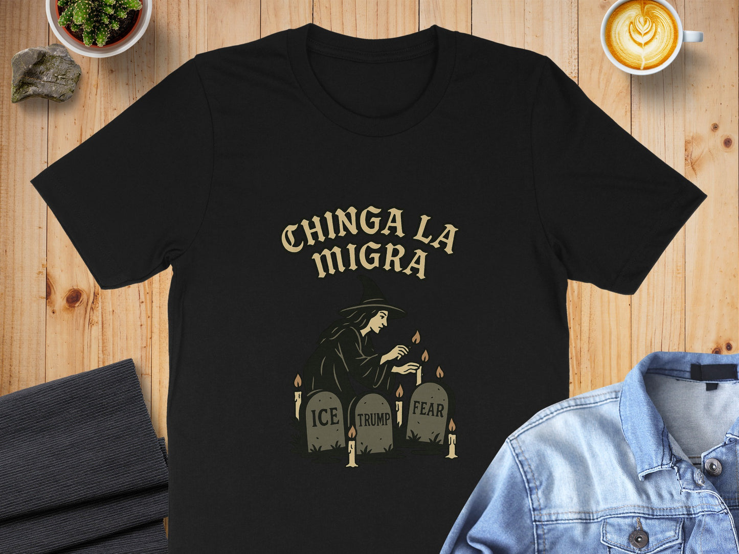 Chinga La Migra Novelty Graphic Tee Shirt product