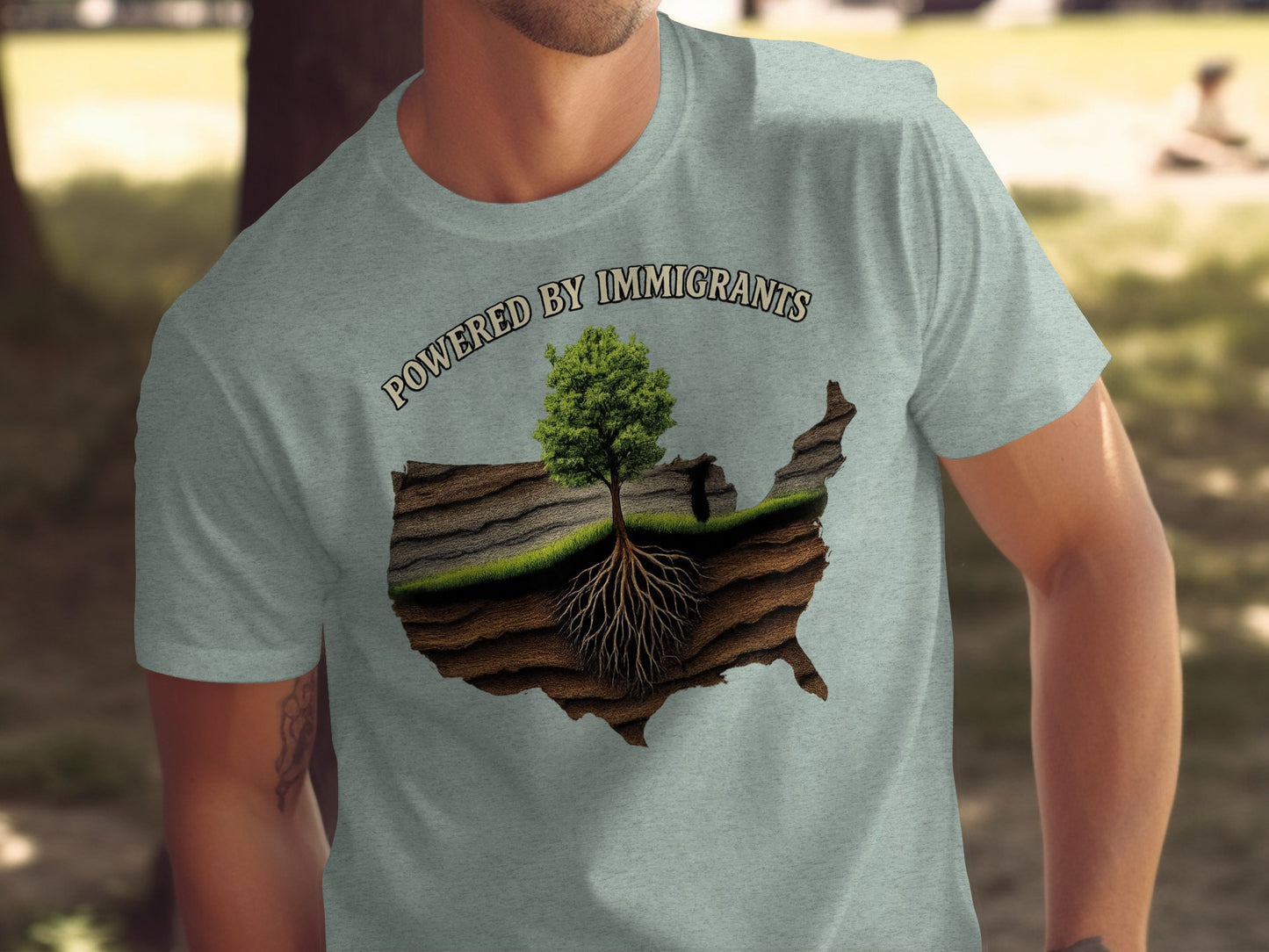 Powered by Immigrants Graphic T-Shirt product