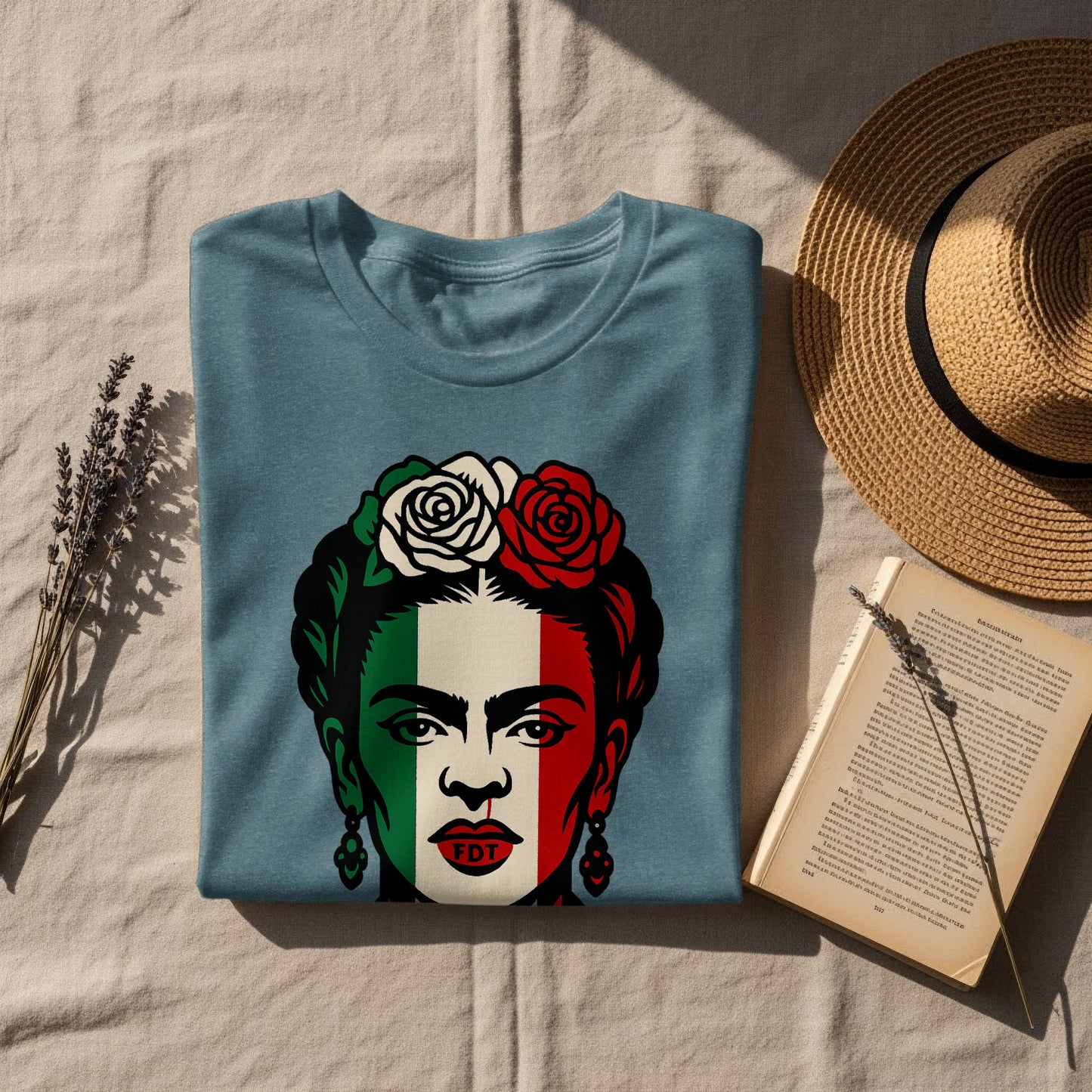 Vibrant Artistic Portrait Graphic Tee Shirt product