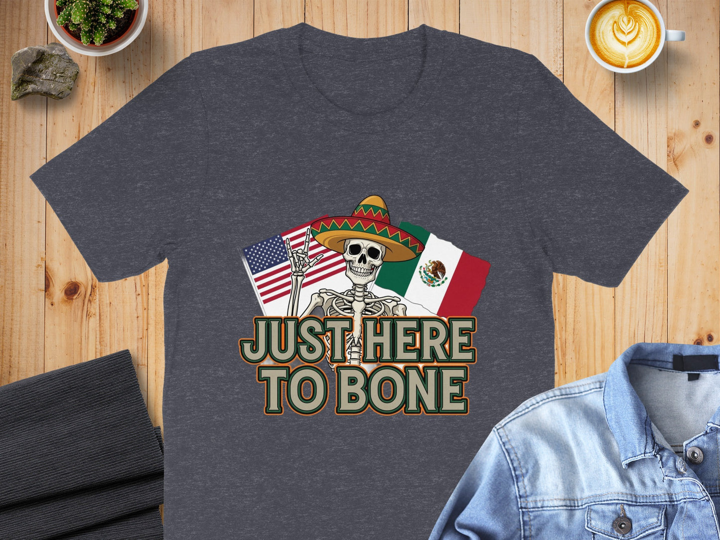 Just Here to Bone Skeleton T-Shirt Product