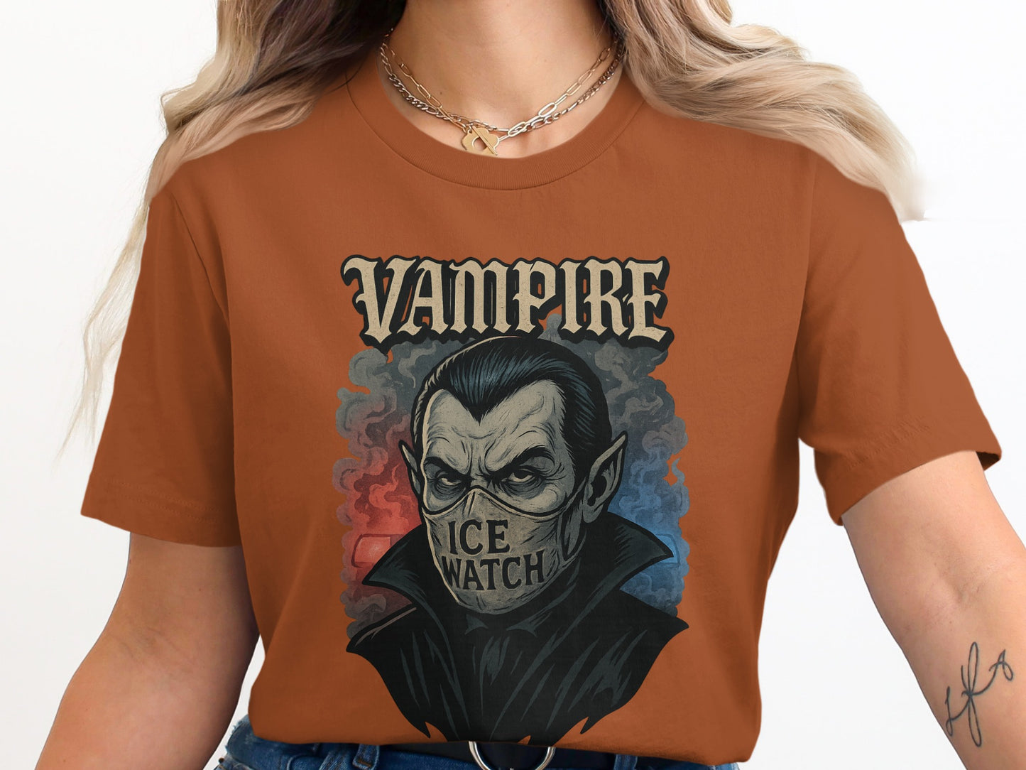 Vampire Ice Watch Design Graphic T-Shirt product type