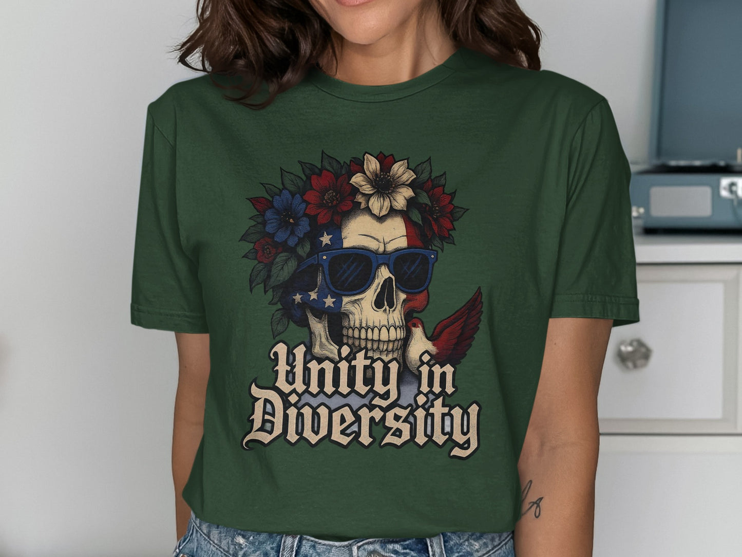 Unity in Diversity Skull Graphic T-Shirt product