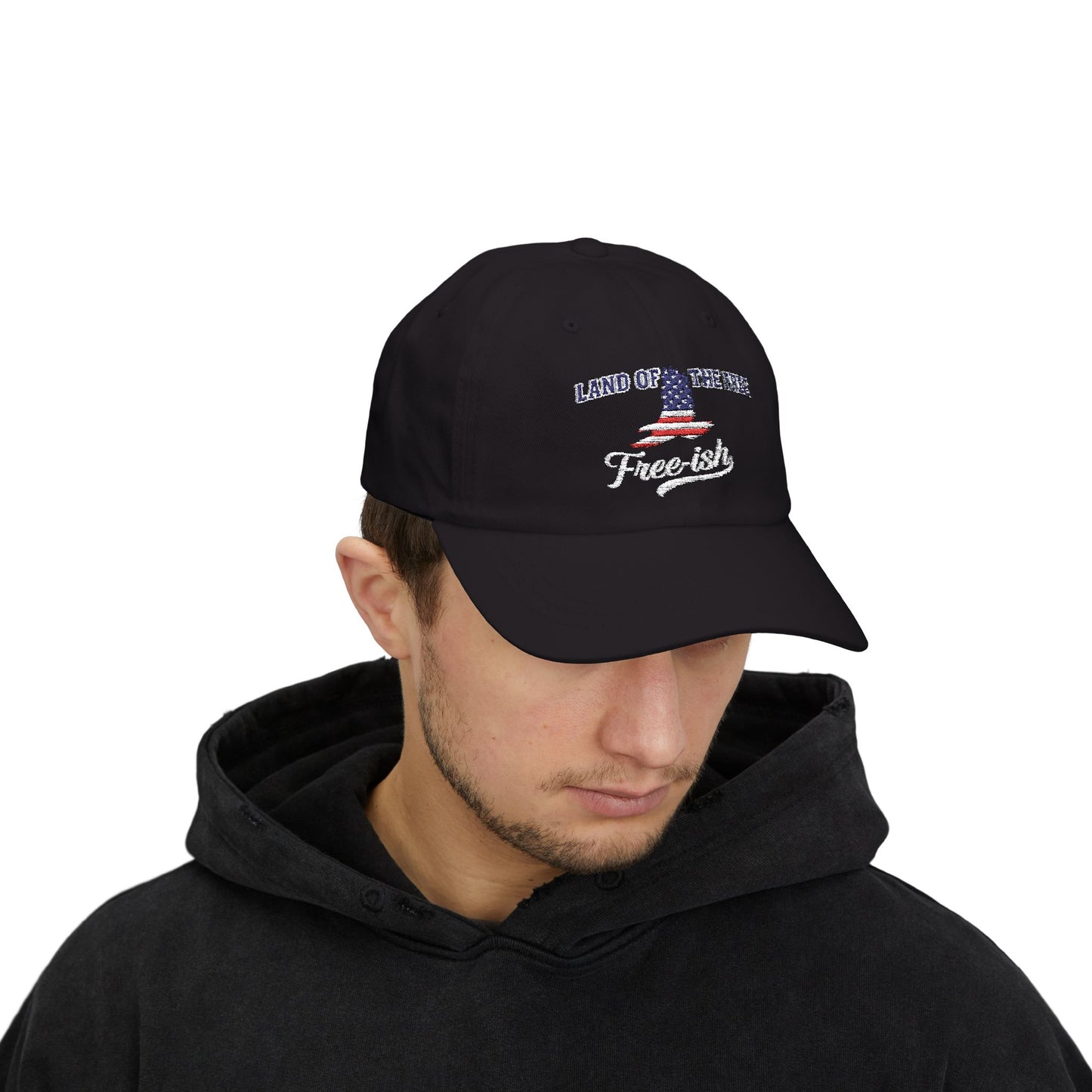 4th of July Embroidery Hat 'Land of the Free' Design | Patriotic Hat, Gift for Dads, Casual Wear, Freedom Cap, Summer Accessory
