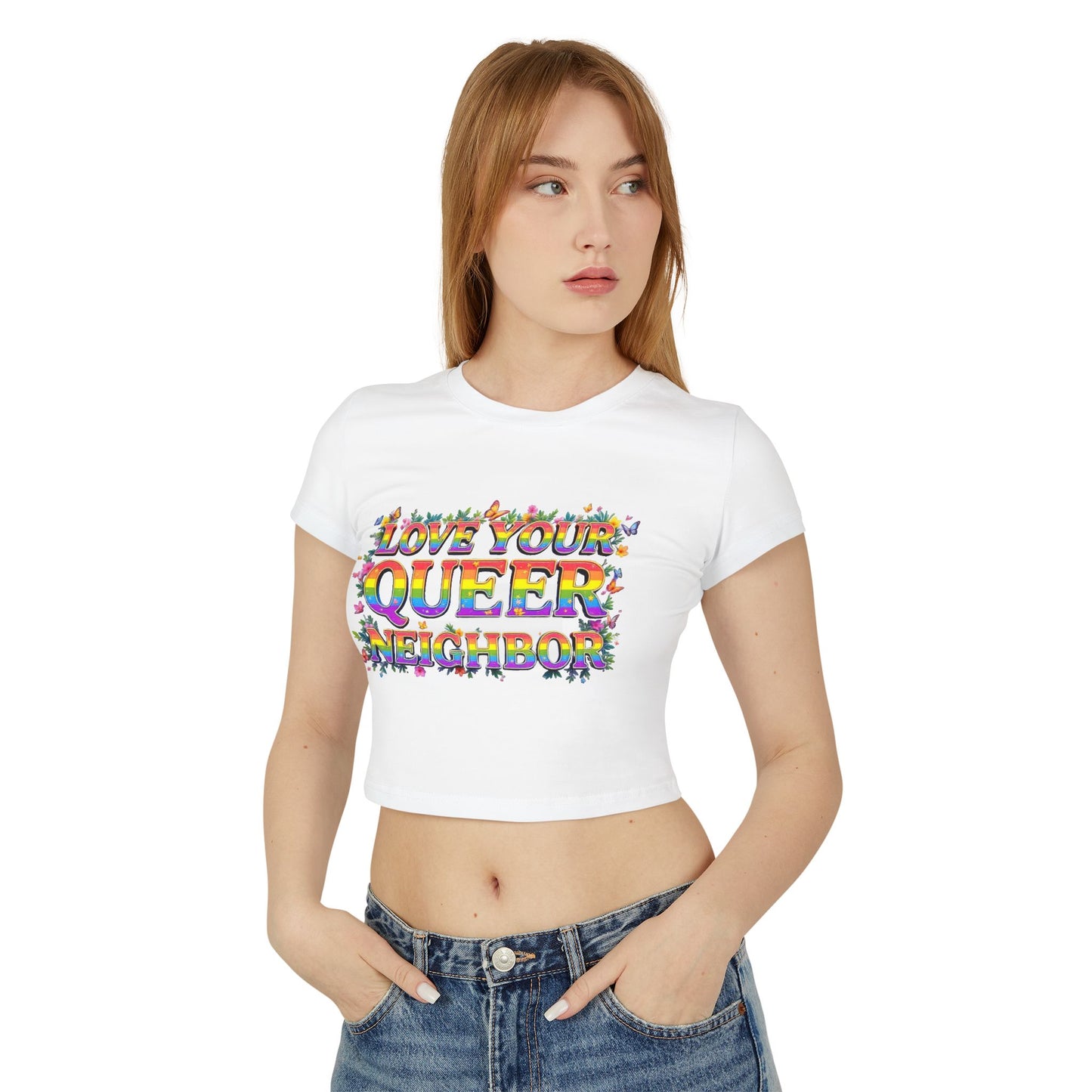 Love Your Queer Neighbor Baby Tee - Support LGBTQ+ Pride