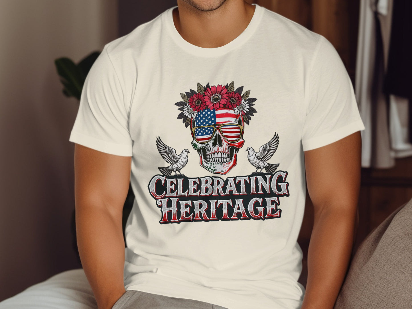 Celebrating Heritage Graphic Skull Tee Shirt product type