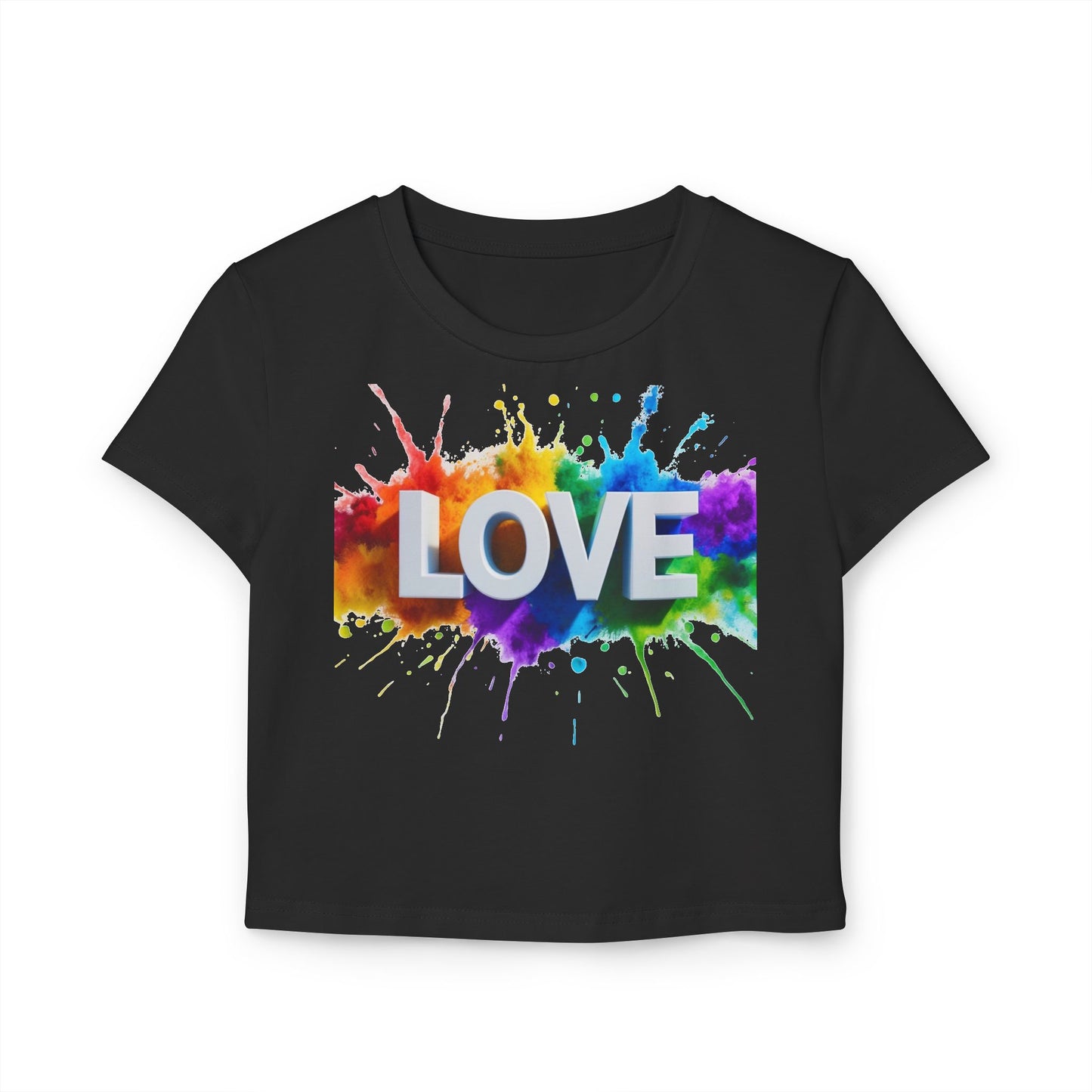 Pride baby tee Colorful Love Women's Baby Tee - Pride and Positivity