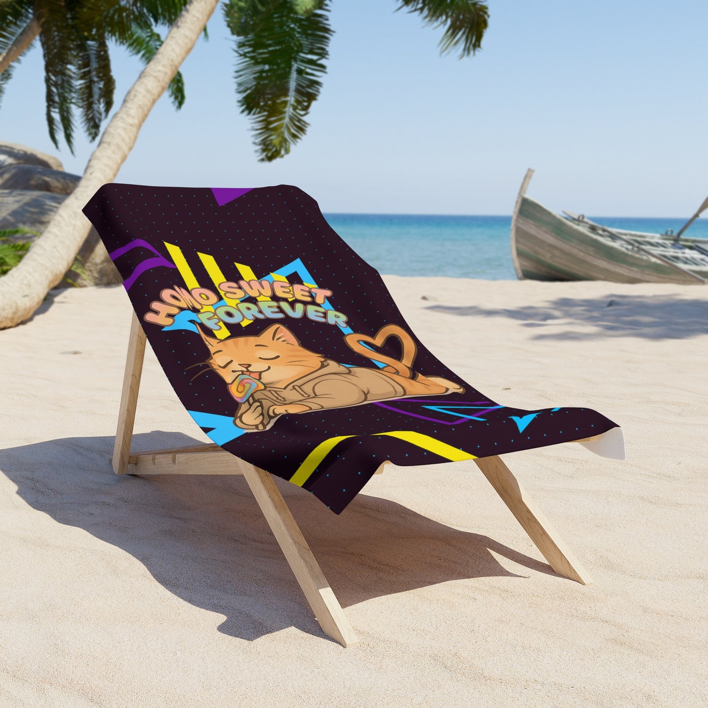 Pride towel Vibrant Cat-Themed Beach Towel - Perfect for Summer Fun, Gifts, Pool Parties, and Beach Days