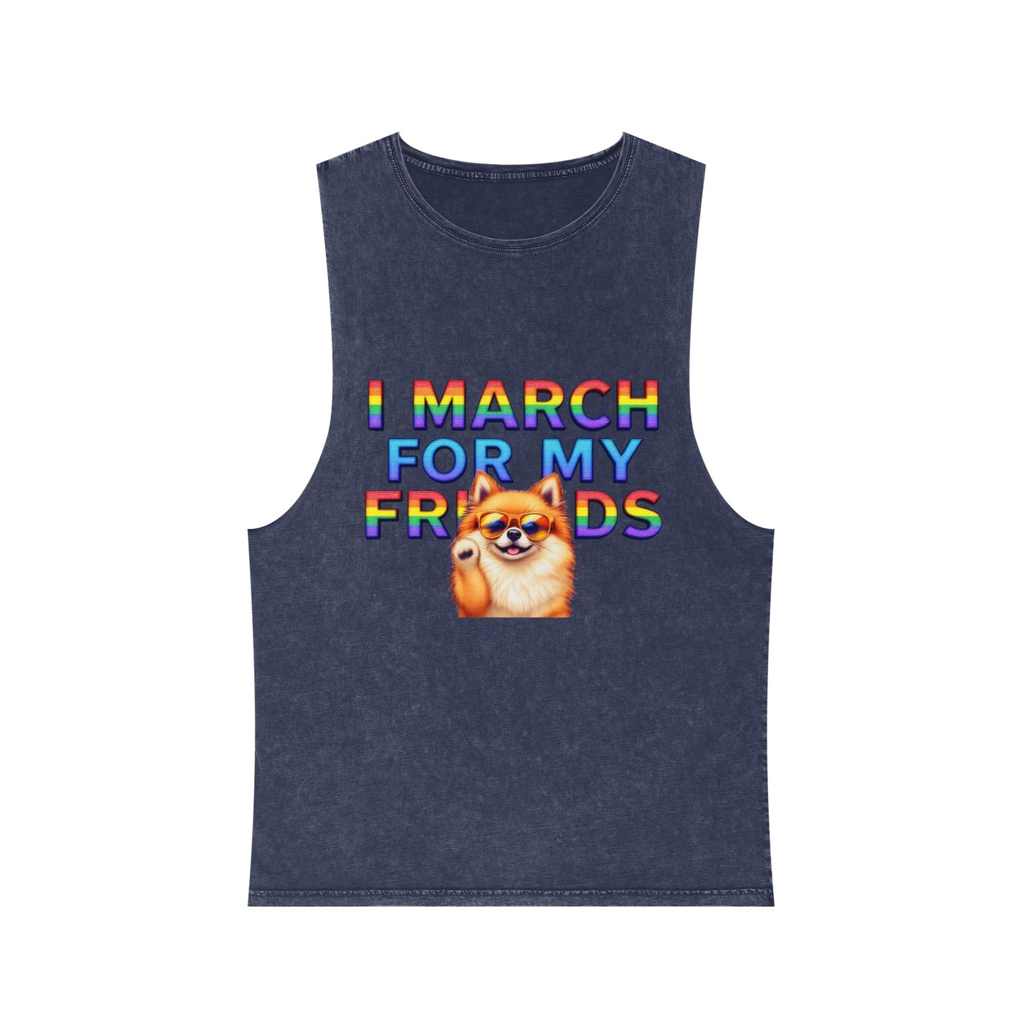 Pride Graphic Tank Top - I March for My Friends