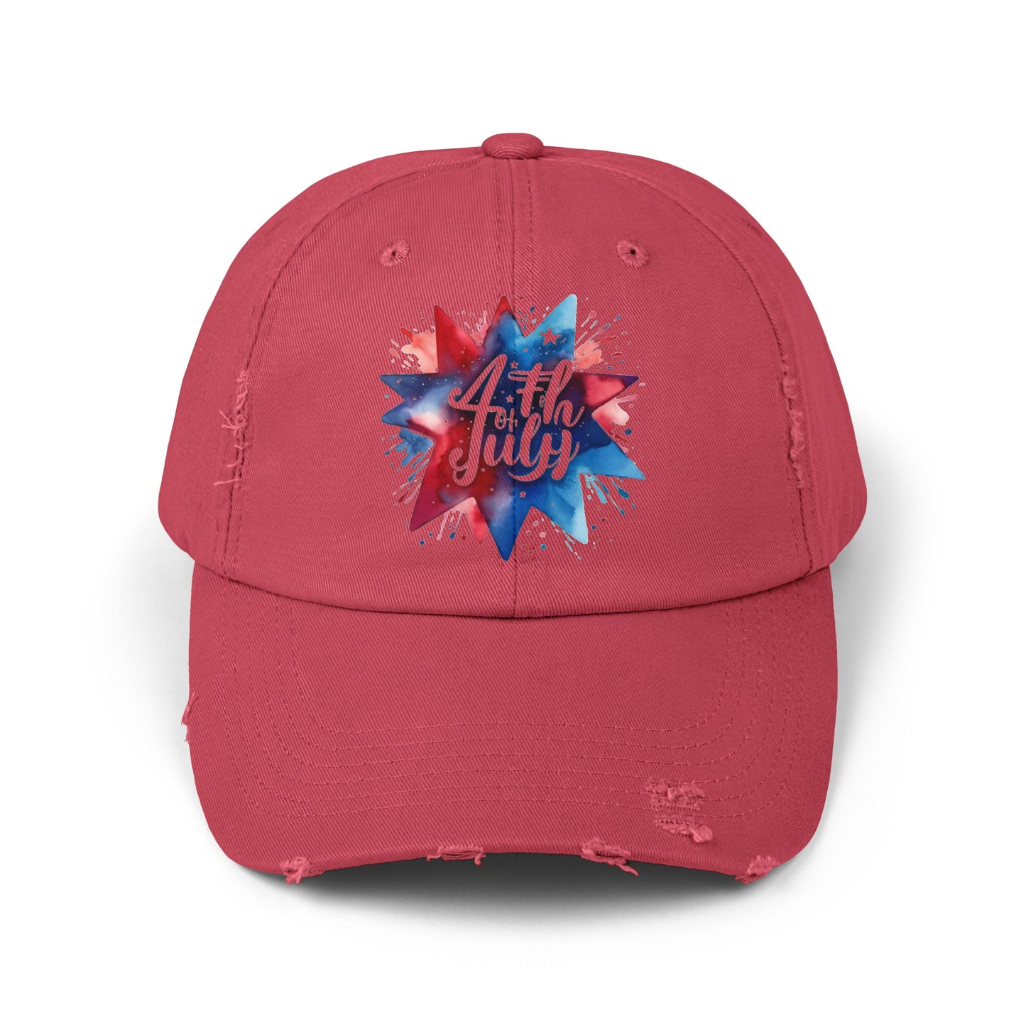 4th of July Unisex Distressed Cap - Celebratory Style for Summer Adventures
