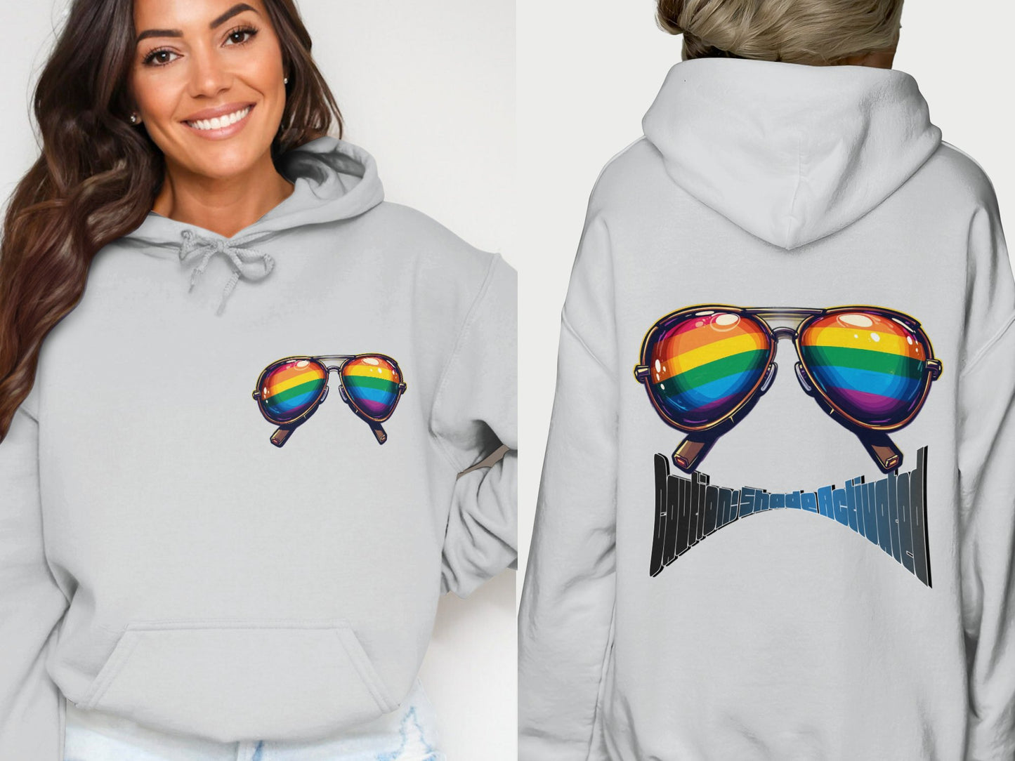 Rainbow Sunglasses Graphic Unisex Hoodie product