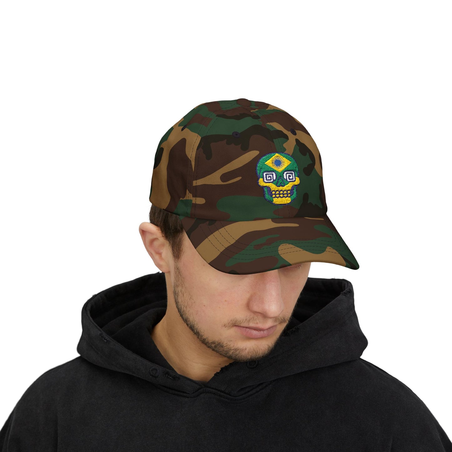Colorful Skull Classic Dad Cap - Trendy Summer Hat for Music Festivals, Beach Days, Casual Outings, Unique Gift for Him, Adjustable Snapback