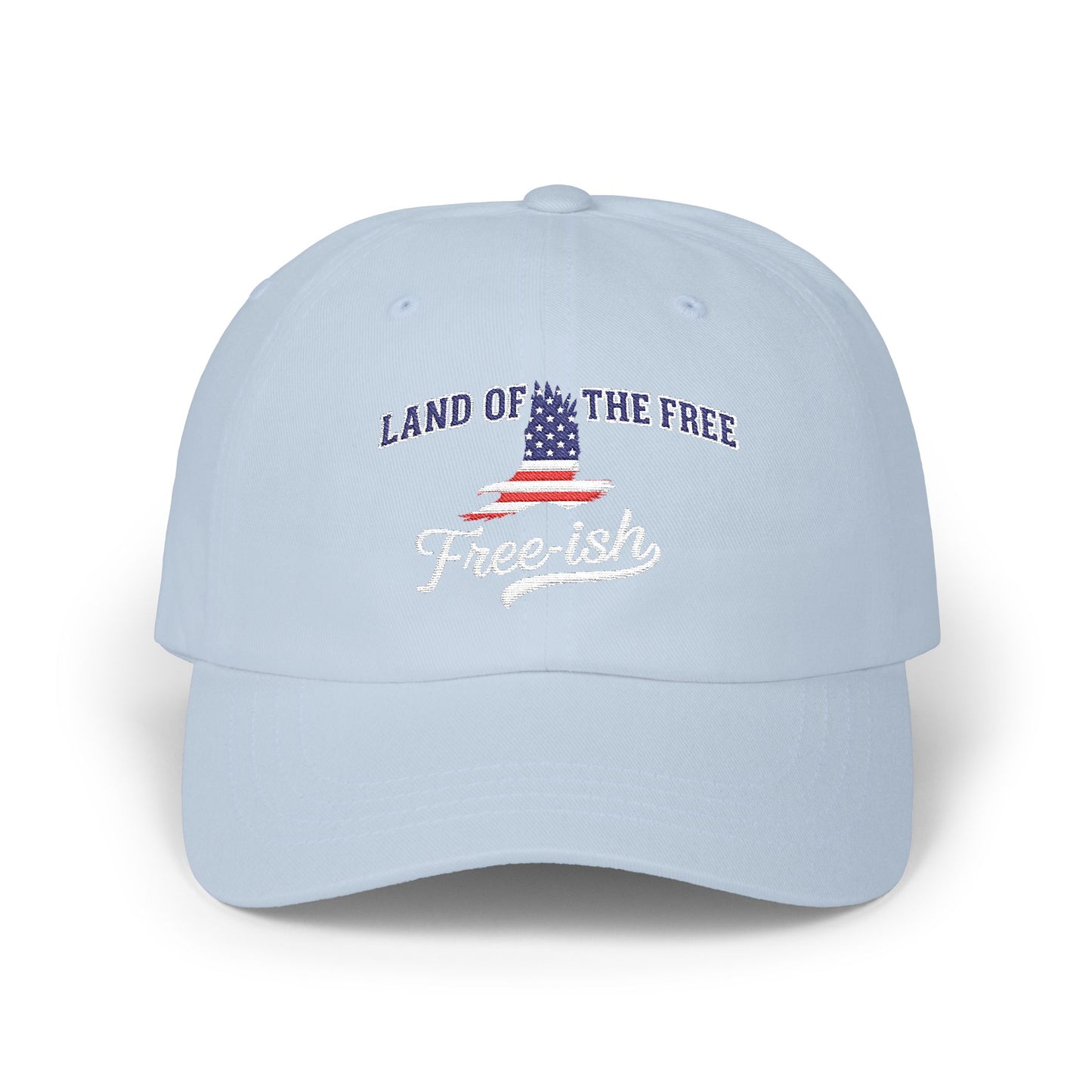 4th of July Embroidery Hat 'Land of the Free' Design | Patriotic Hat, Gift for Dads, Casual Wear, Freedom Cap, Summer Accessory