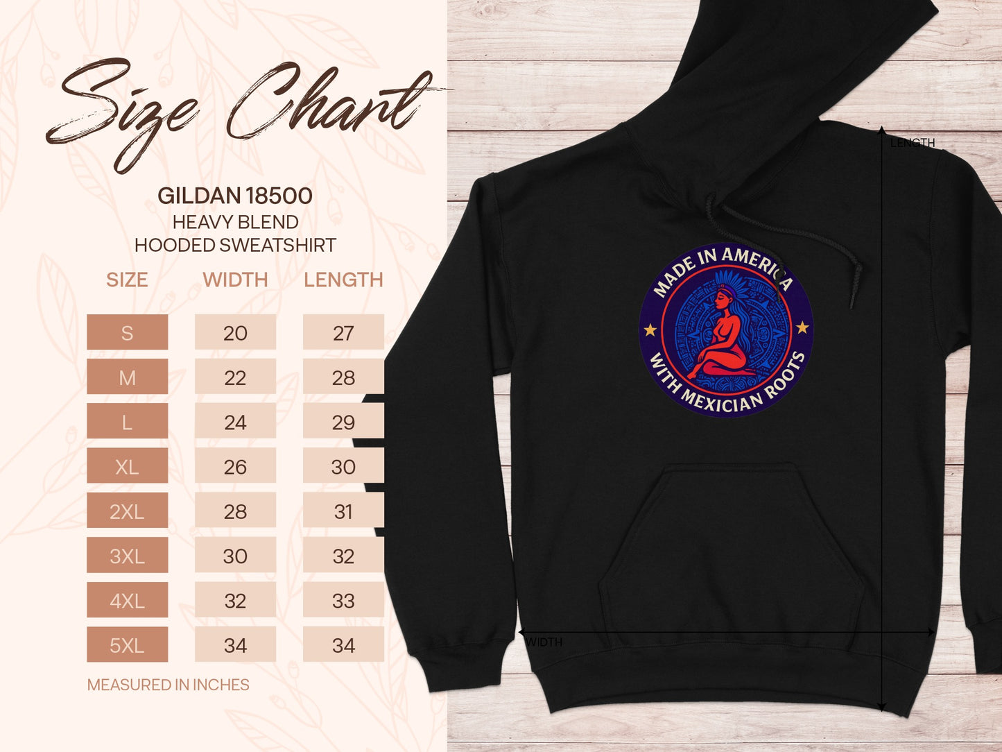 Made in America with Mexican Roots Hooded Sweatshirt product
