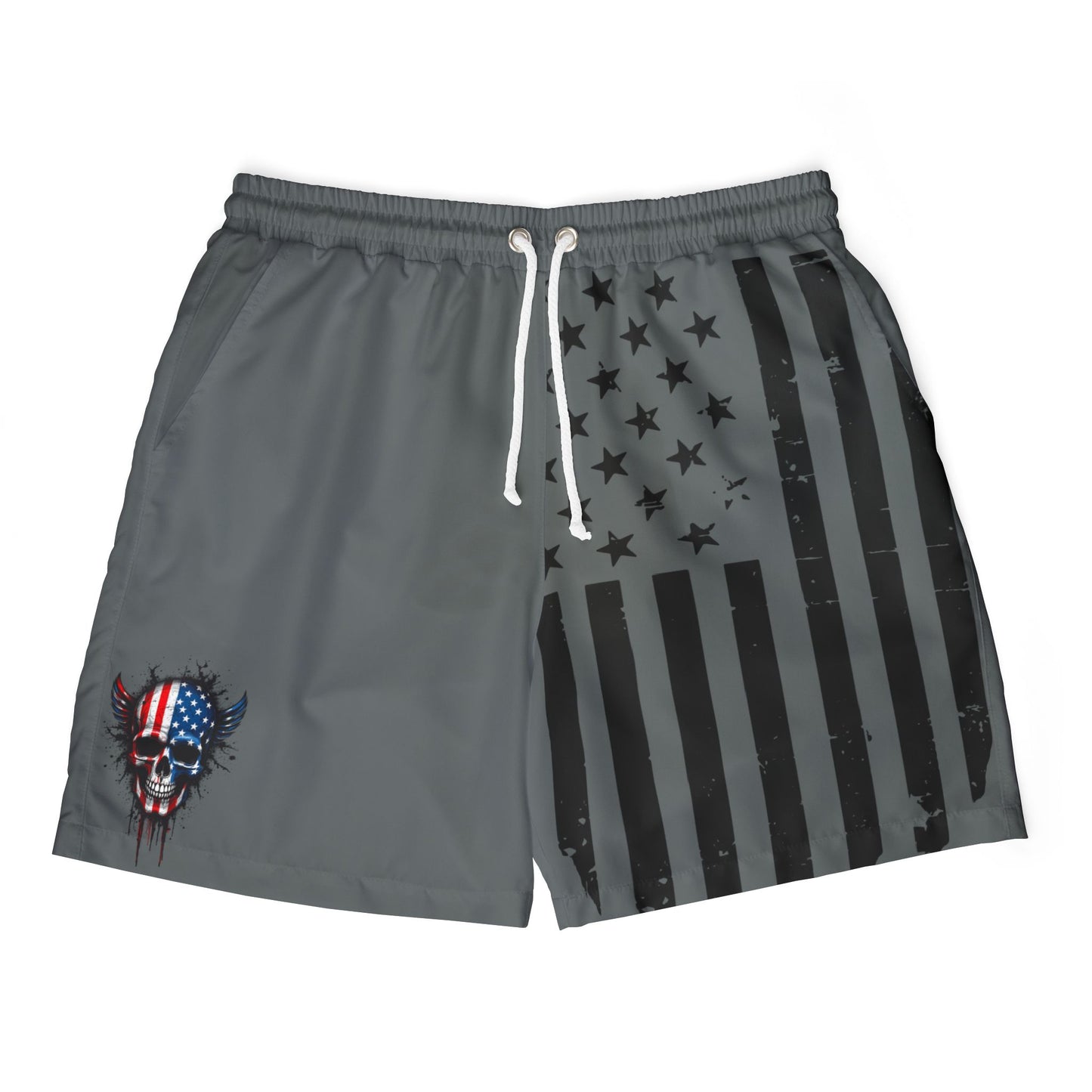 Patriotic Swim Shorts, 4th of July Swimwear, Unisex Beach Shorts, Fireworks Swim Trunks, Summer Pool Wear, Holiday Swim Attire