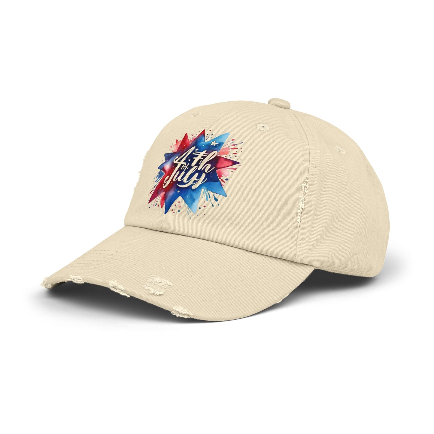 4th of July Unisex Distressed Cap - Celebratory Style for Summer Adventures