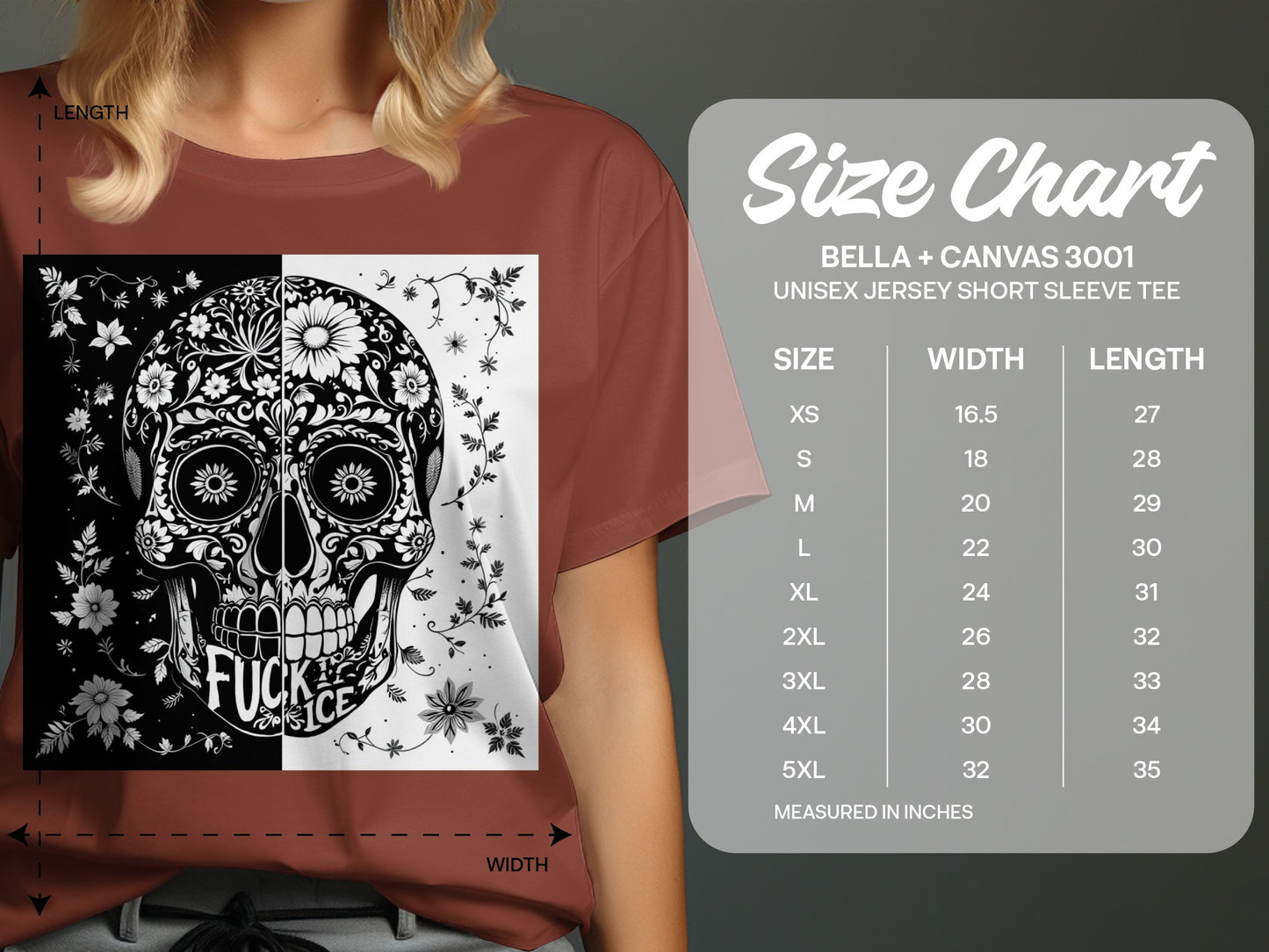 Artistic Skull Design Unisex Jersey Short Sleeve Tee product type