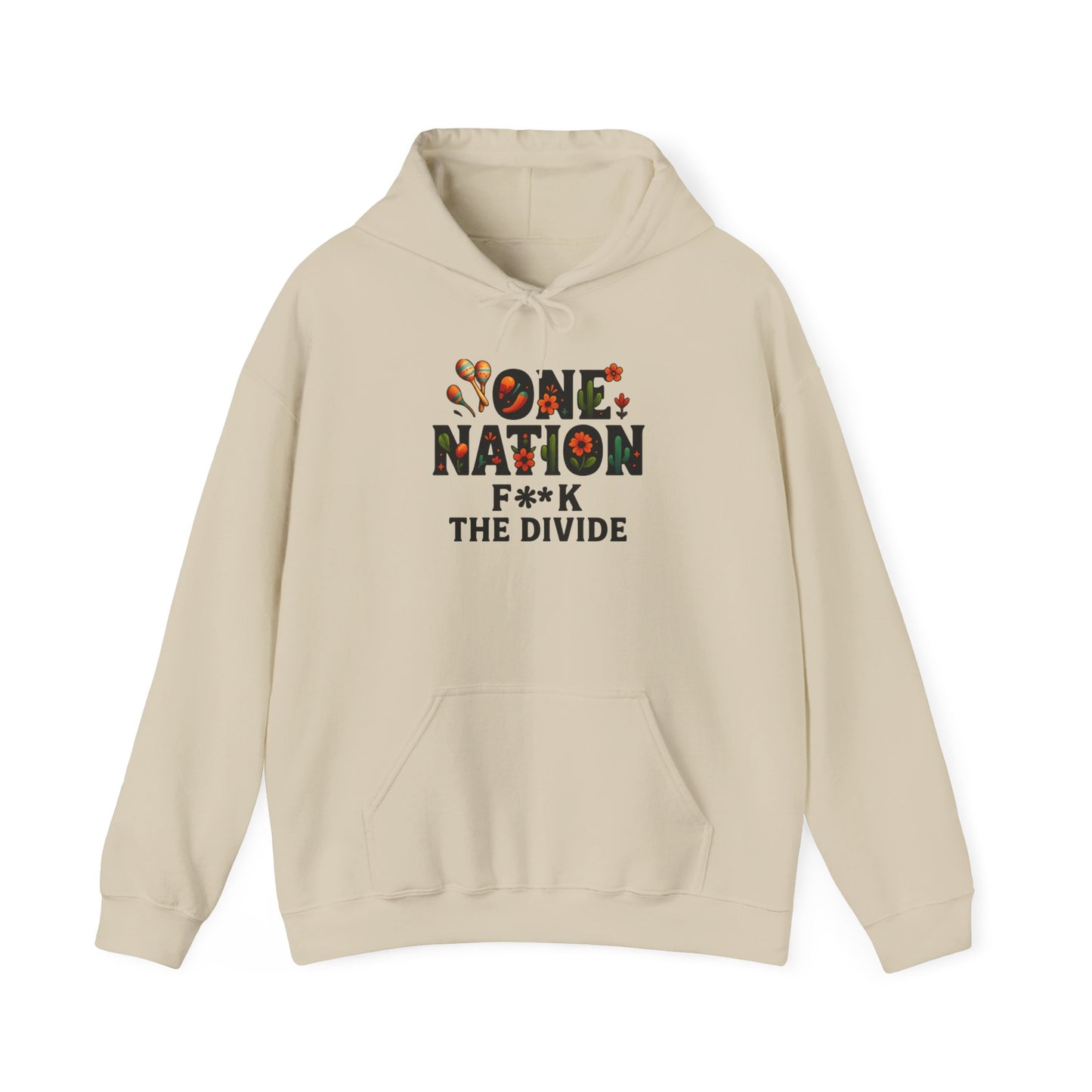 Pride hoodie One Nation Unisex Hoodie - F**k The Divide - Comfortable Heavy Blend Sweatshirt