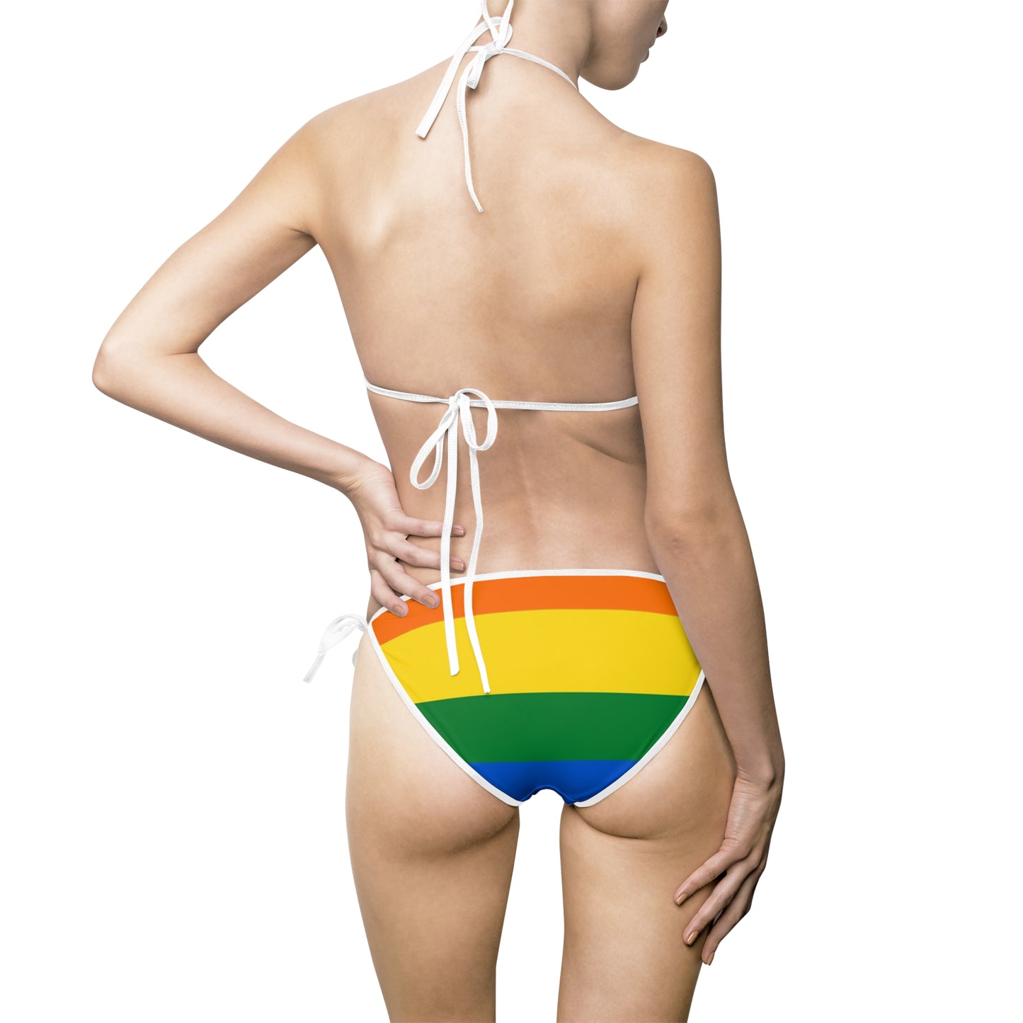 Pride Themed Women's Bikini Swimsuit - Fun Summer Beachwear, LGBTQ+ Swim Set, Colorful Swimsuit, Tropical Vibes, Pool Party Essential