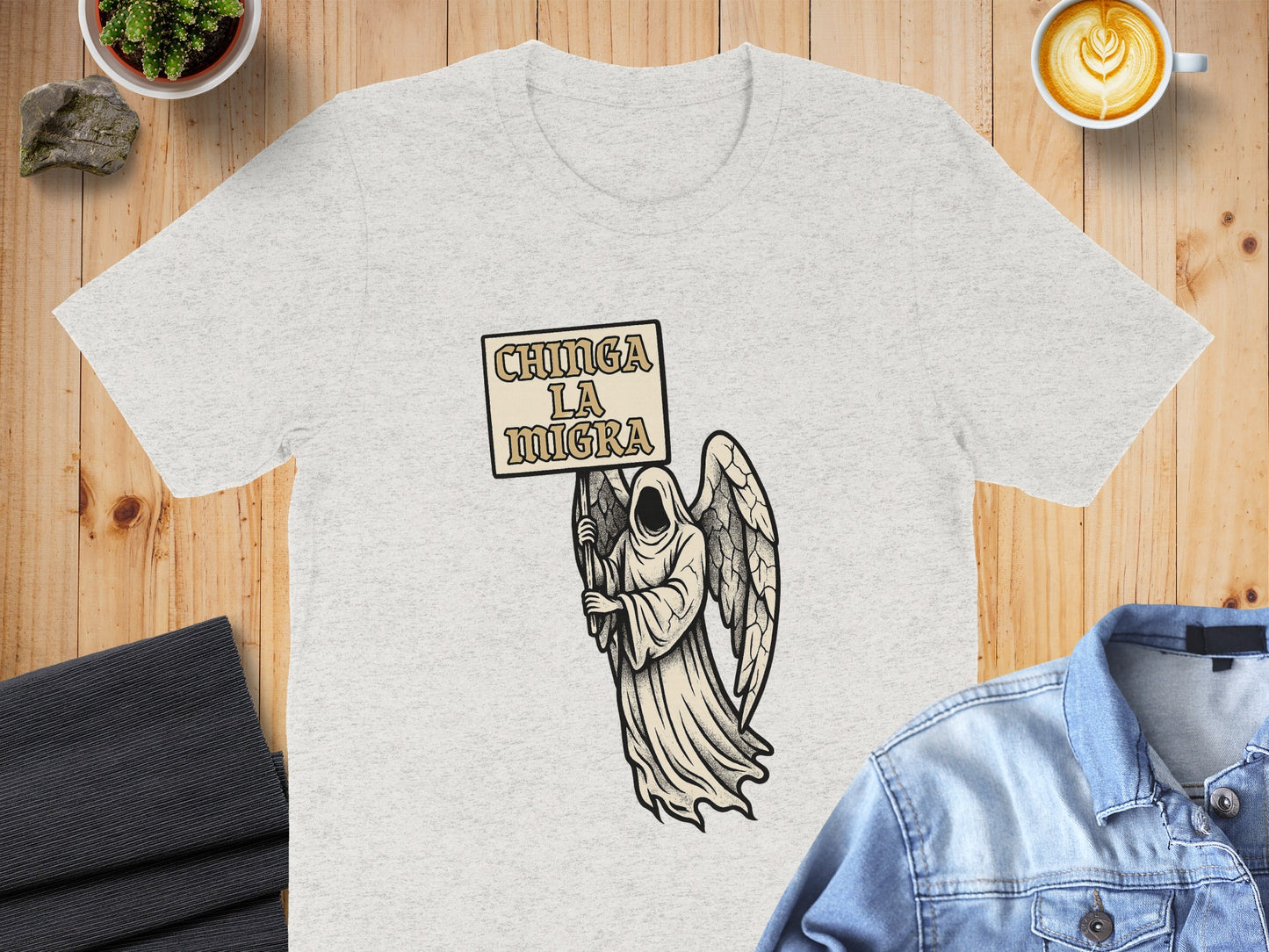 Unique Chinga La Migra Angel Graphic T-Shirt product